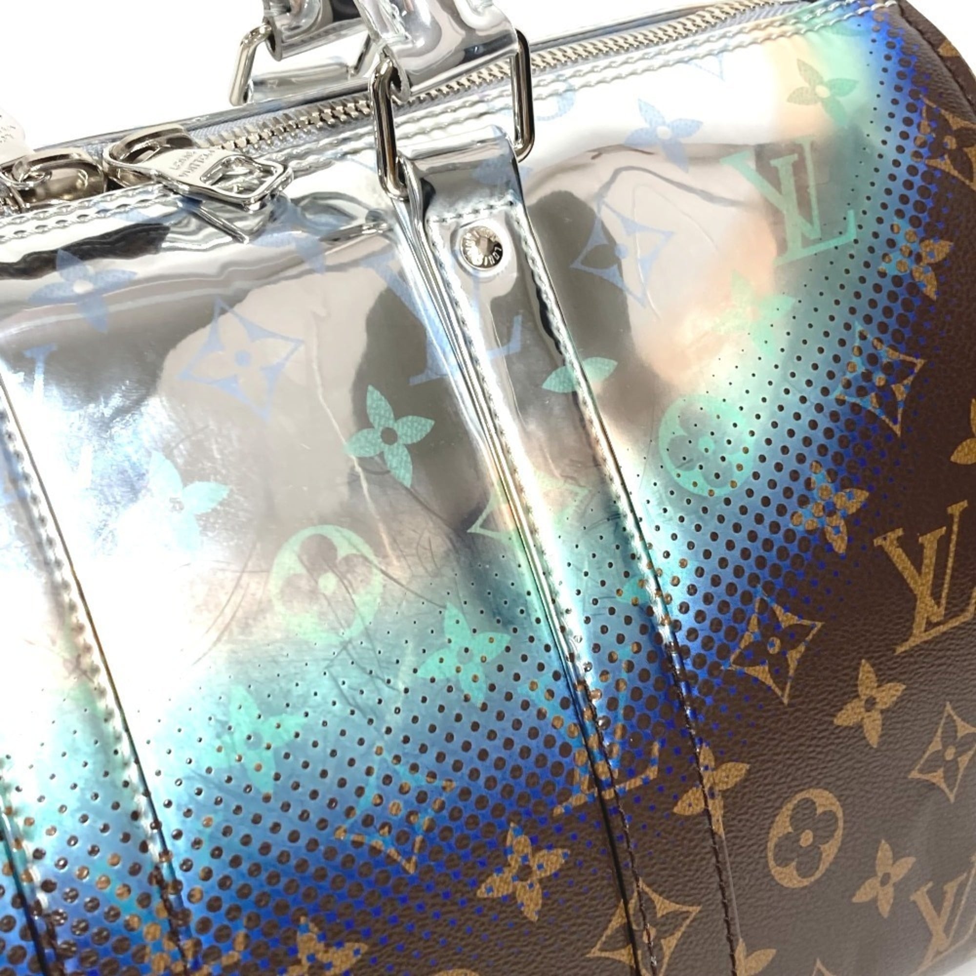 Louis Vuitton Brown Metallic Monogram Monogram Boston Bag Handbag Shoulder Bag (Pre-Owned)