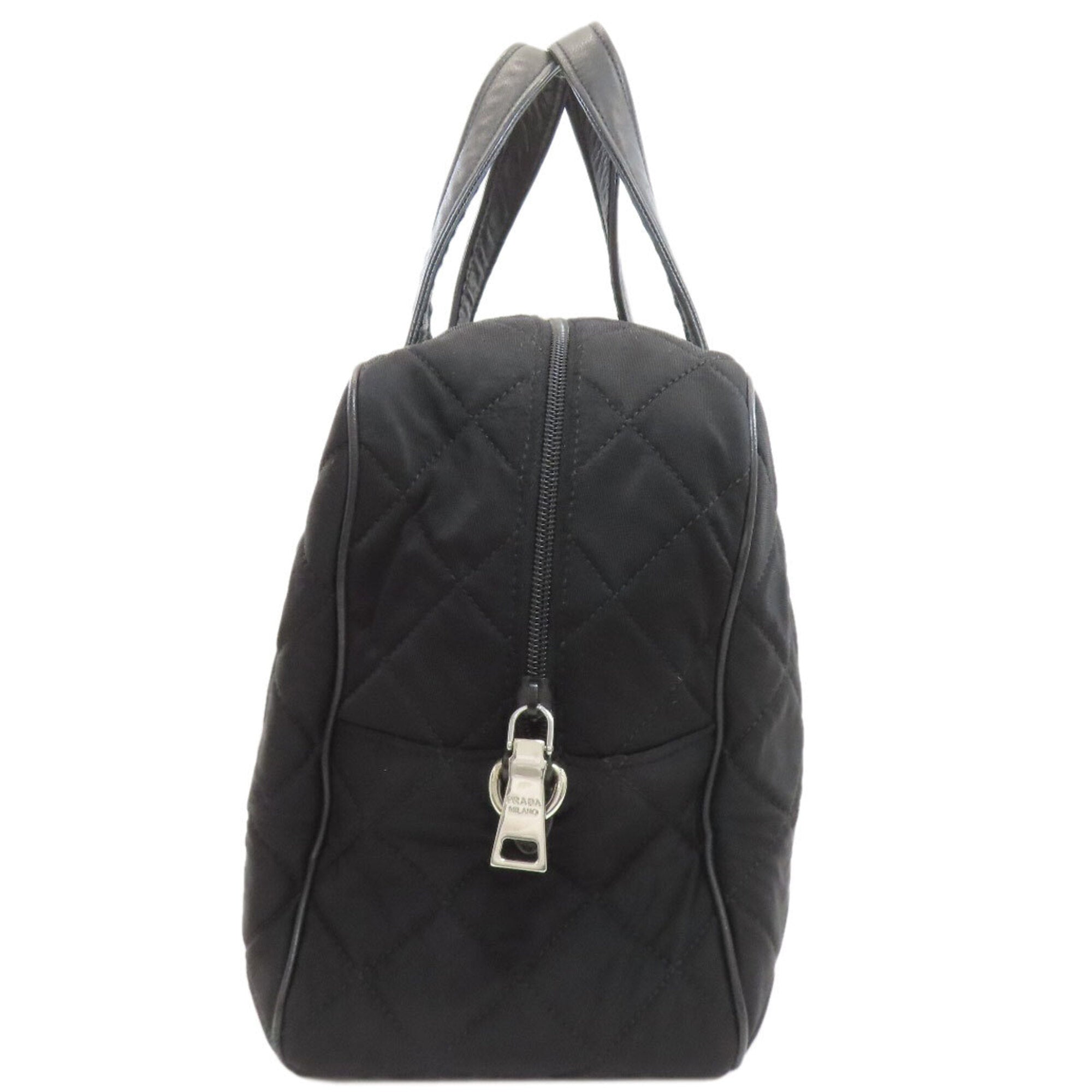 Prada Black Cotton Canvas Handbag (Pre-Owned)