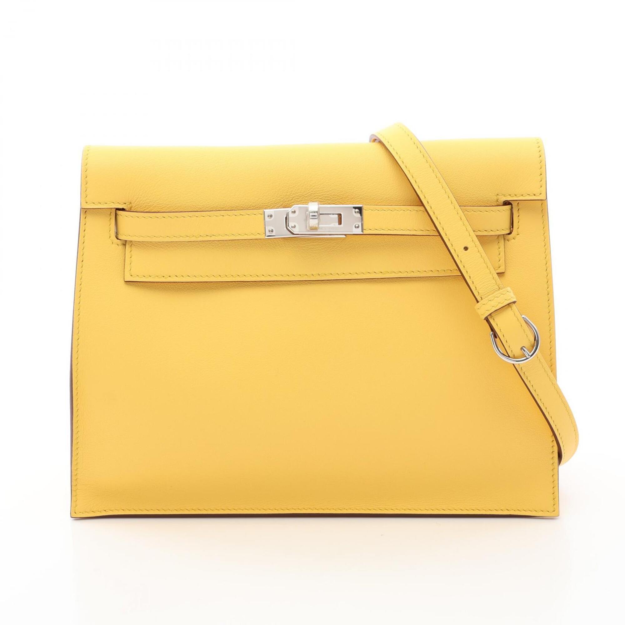 Hermes Yellow Swift Leather Handbag Shoulder Bag (Pre-Owned)