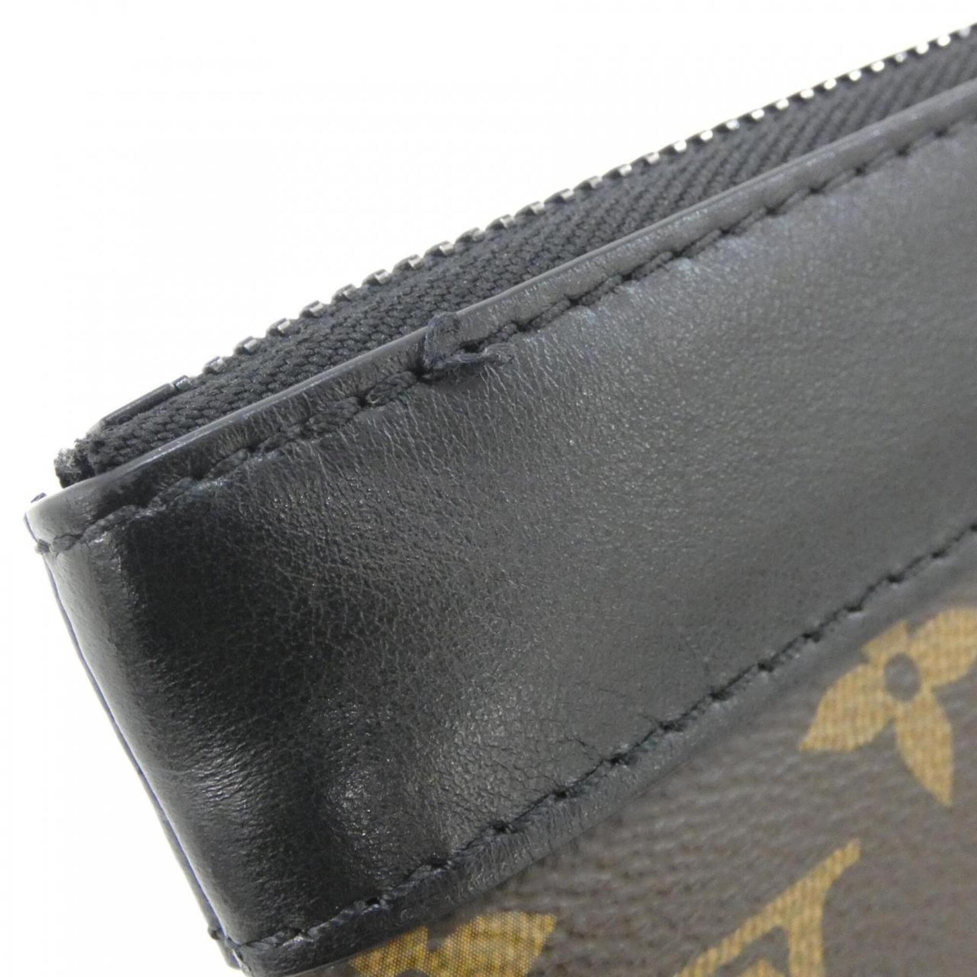Louis Vuitton Monogram Macassar Black Marron Coated Canvas Pochette (Pre-Owned)