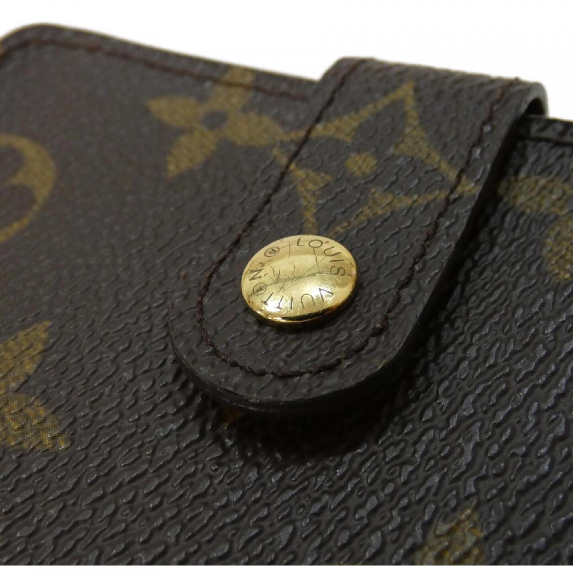 Louis Vuitton Marron Coated Canvas Wallet (Bi-Fold) (Pre-Owned)