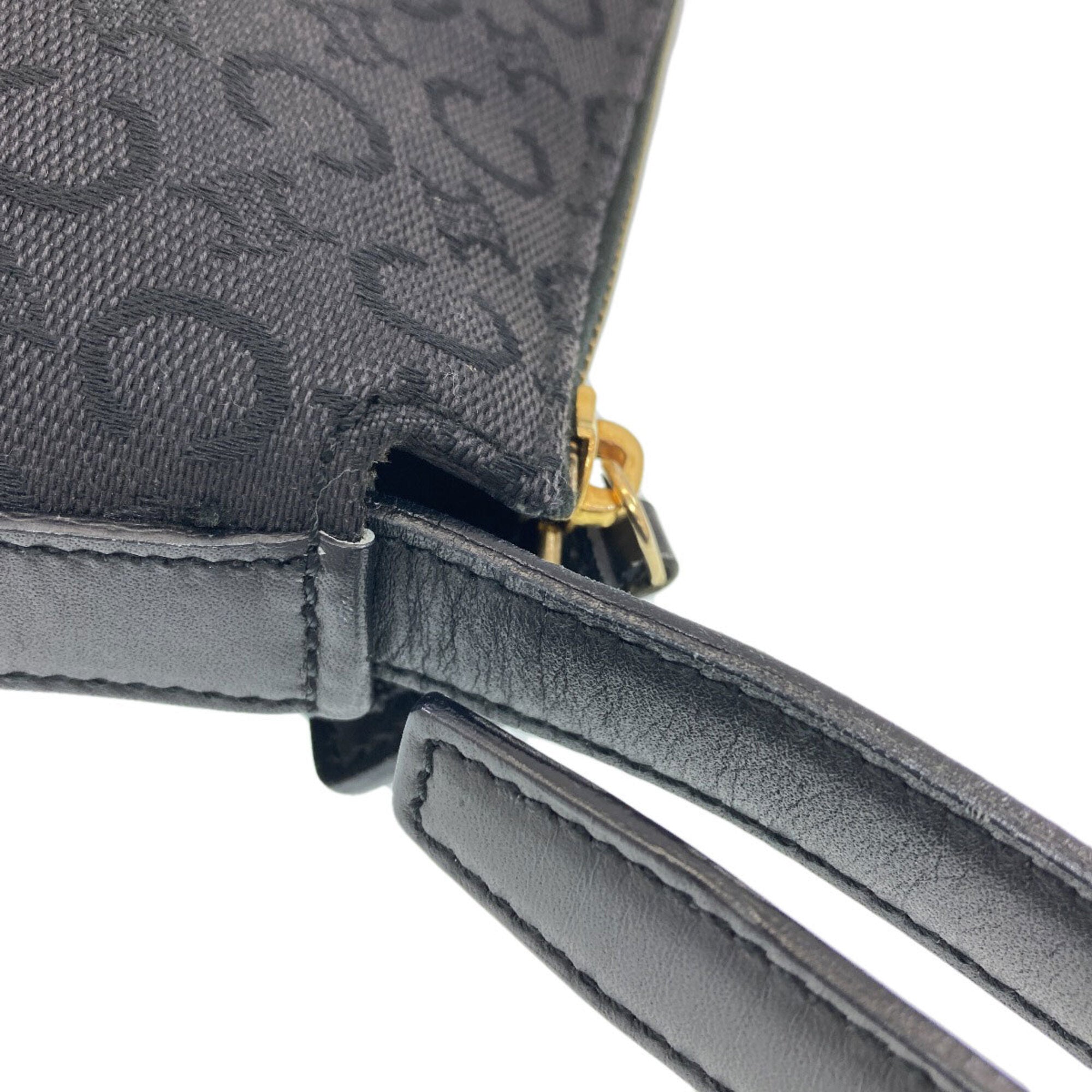 Celine Black Canvas Shoulder Bag (Pre-Owned)