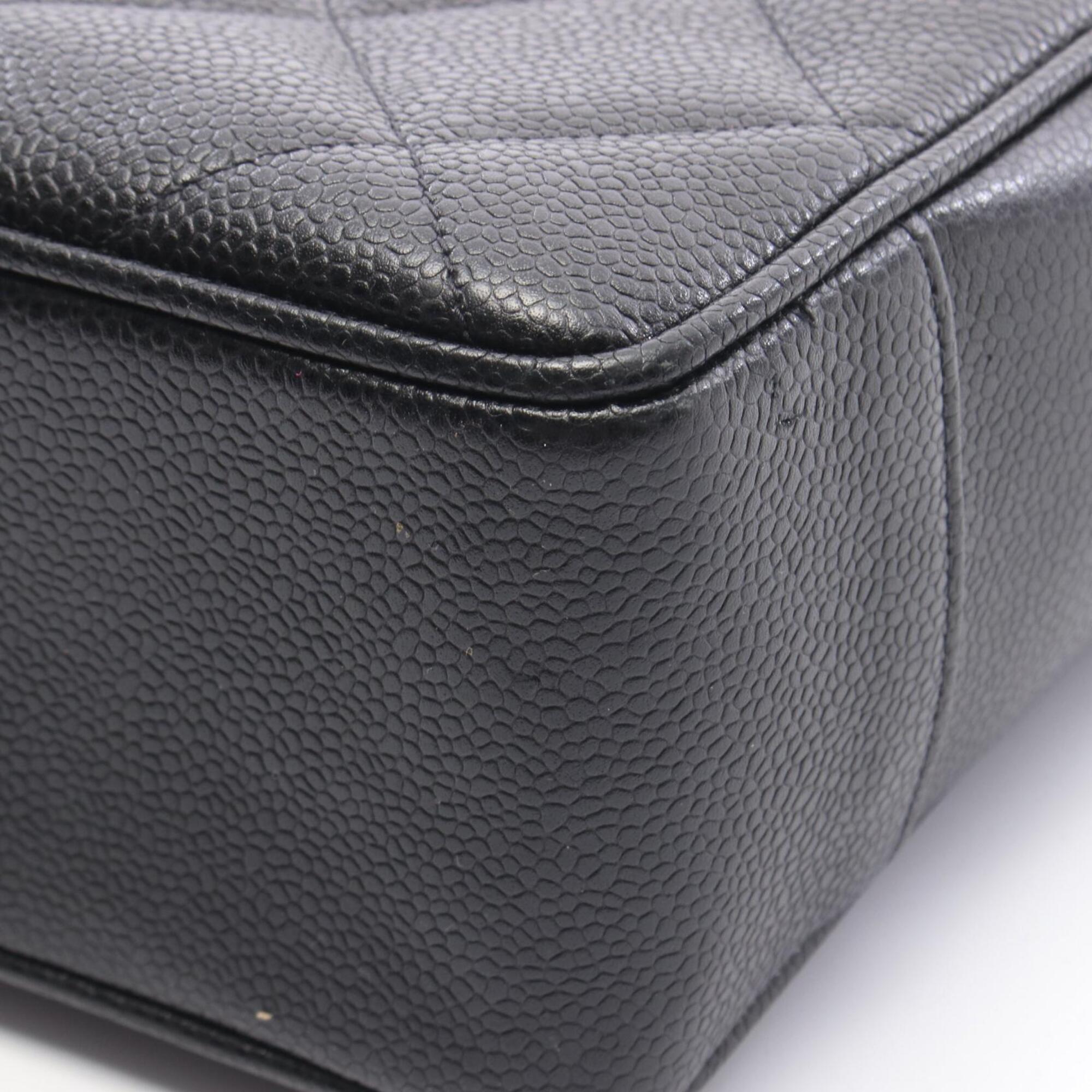 Chanel Matelasse Black Grained Calfskin Handbag Tote Bag (Pre-Owned)