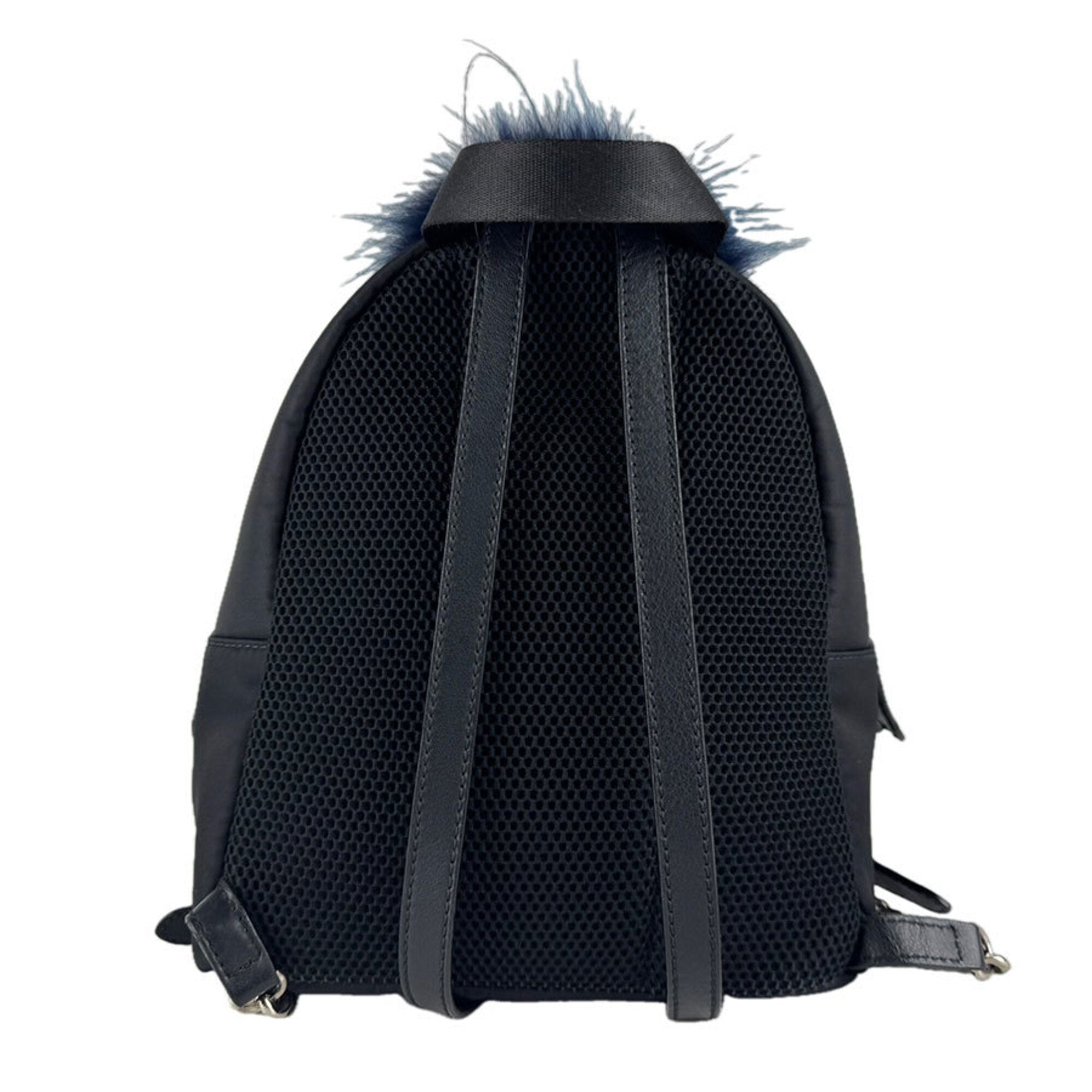 Fendi Black Nylon Fur Backpack (Pre-Owned)