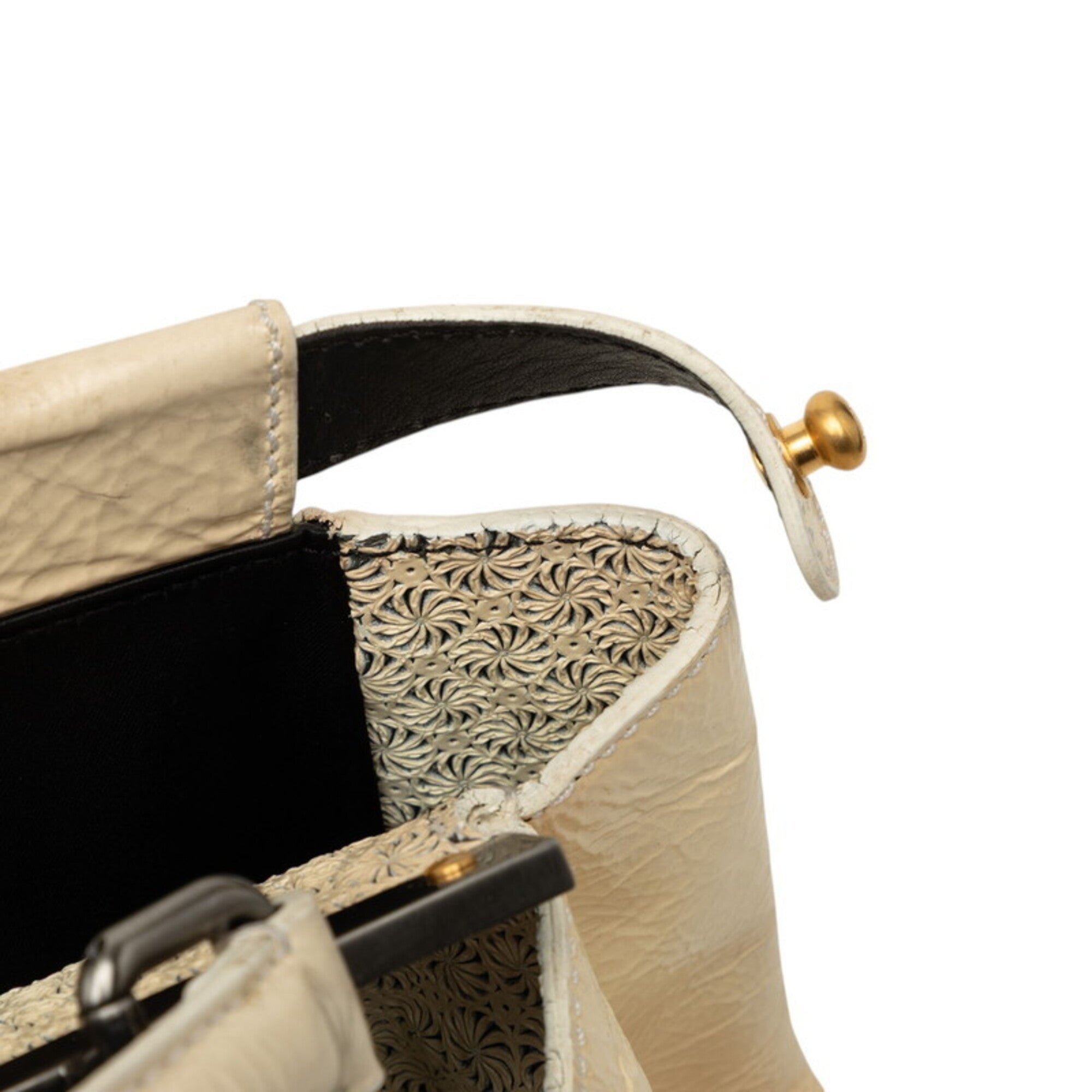 Fendi Ivory White Handbag Shoulder Bag (Pre-Owned)
