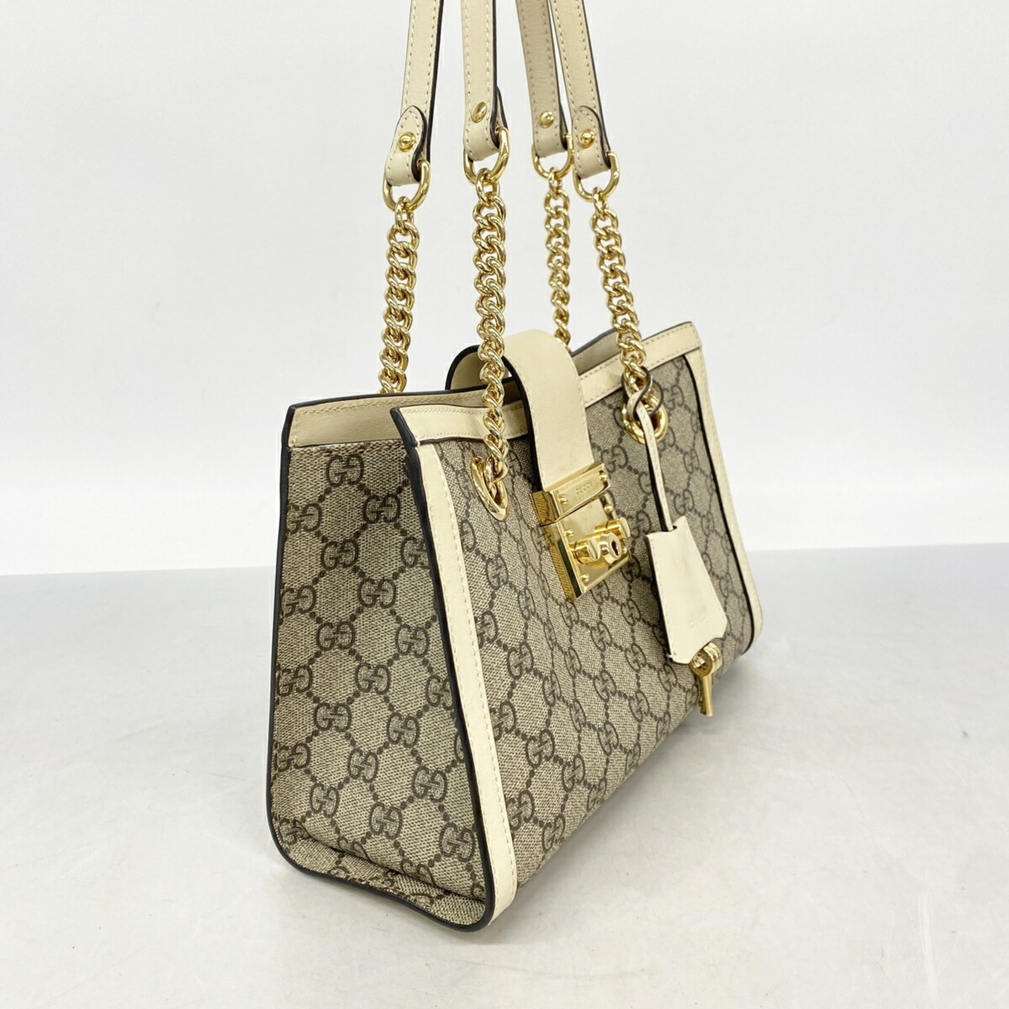 Gucci Brown White Pvc Tote Bag (Pre-Owned)