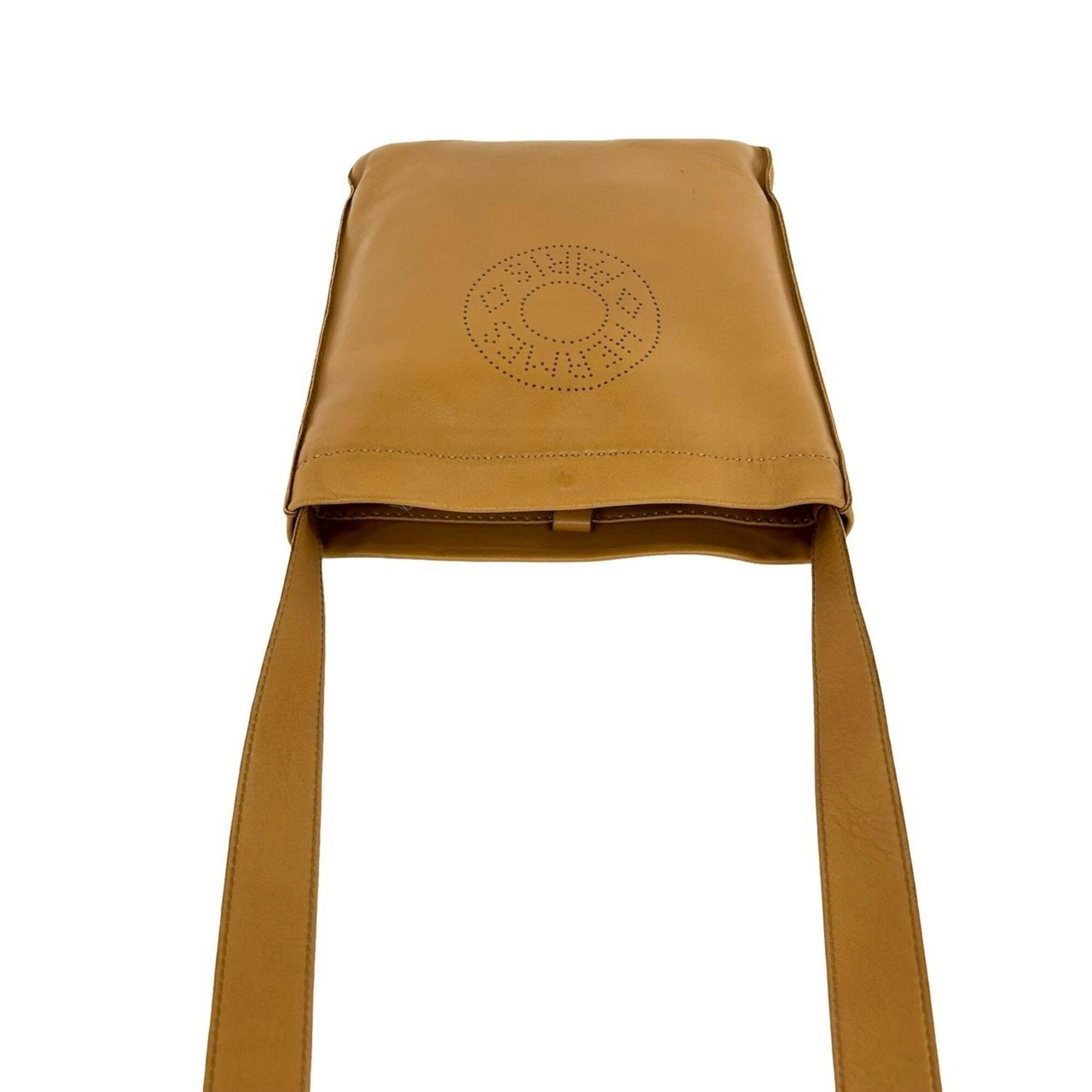 Hermes Brown Agneau Milo Pochette Shoulder Bag (Pre-Owned)