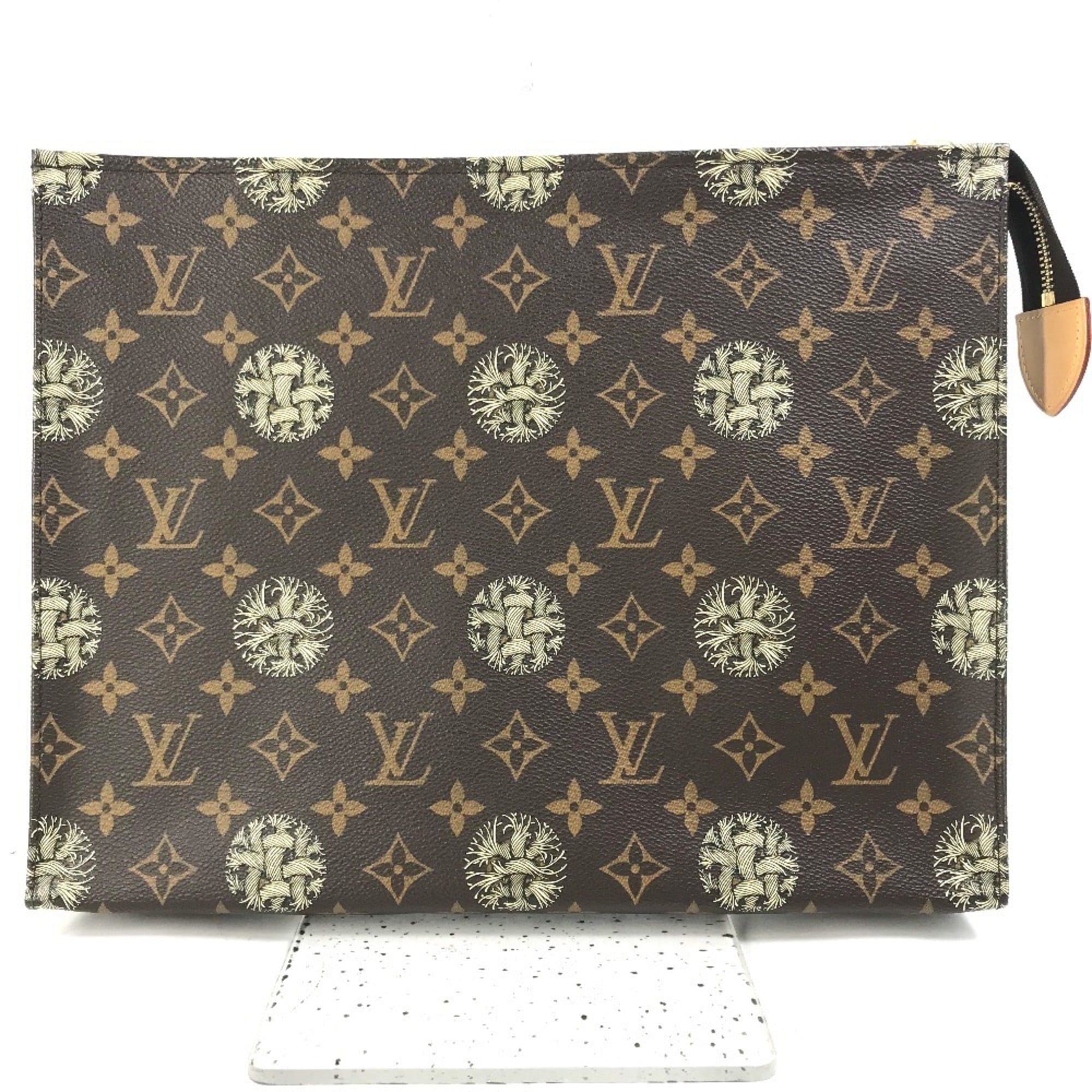 Louis Vuitton Brown Monogram Clutch Bag Pochette (Pre-Owned)