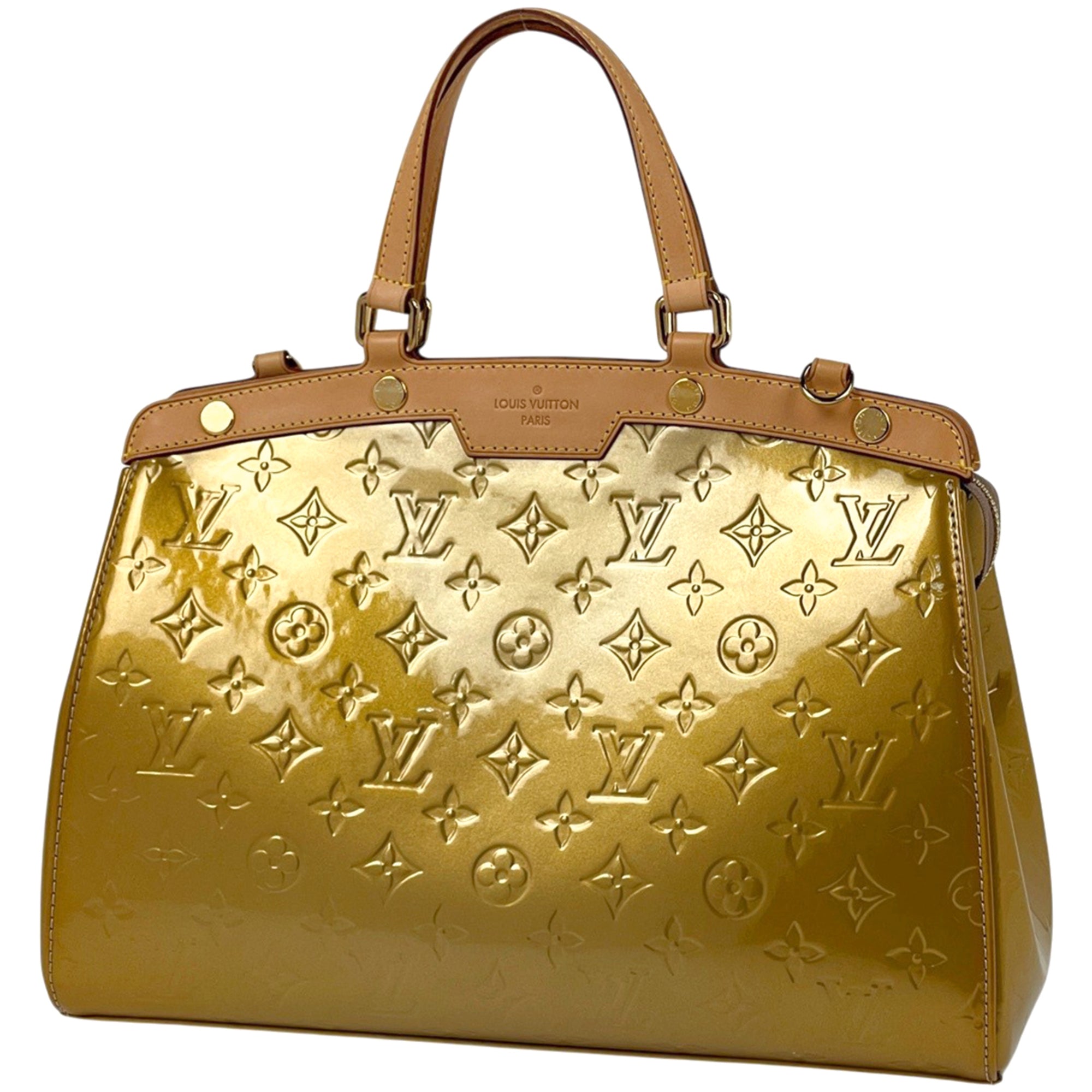 Louis Vuitton Beige Poodle Monogram Vernis Handbag (Pre-Owned)