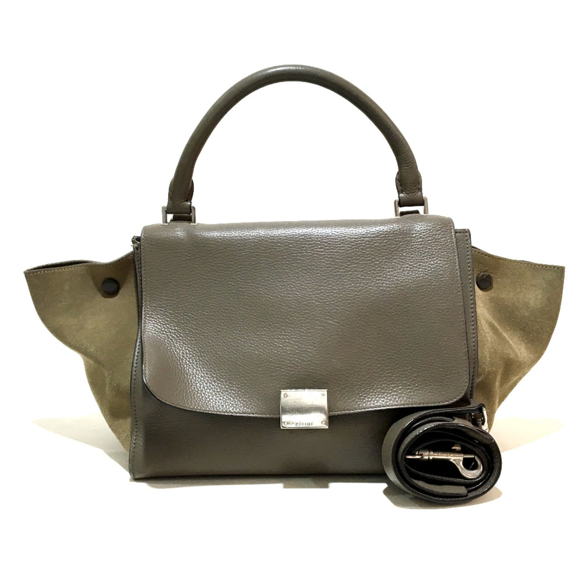 Celine Gray Leather Handbag (Pre-Owned)