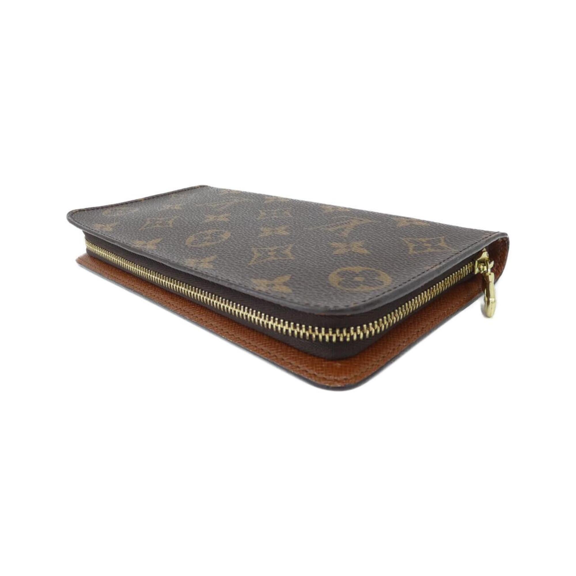 Louis Vuitton Marron Coated Canvas Long Wallet (Bi-Fold) (Pre-Owned)
