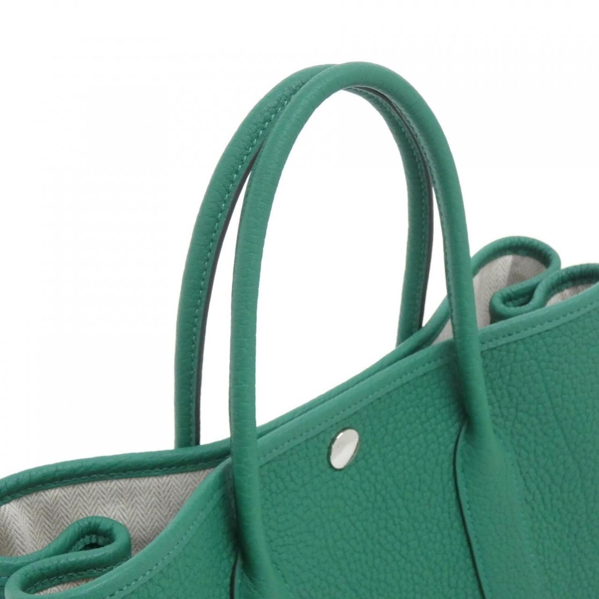 Hermes Garden Vert Negonda Leather Handbag (Pre-Owned)