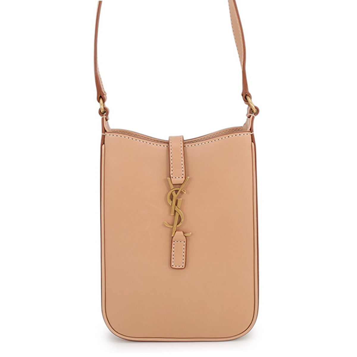 Yves Saint Laurent Beige Leather Handbag Shoulder Bag (Pre-Owned)