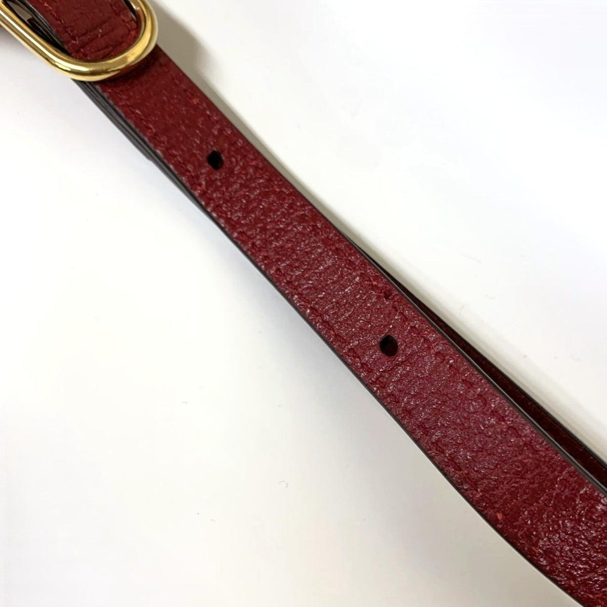 Gucci Brown Red Color Micro Gg Leather Shoulder Bag (Pre-Owned)