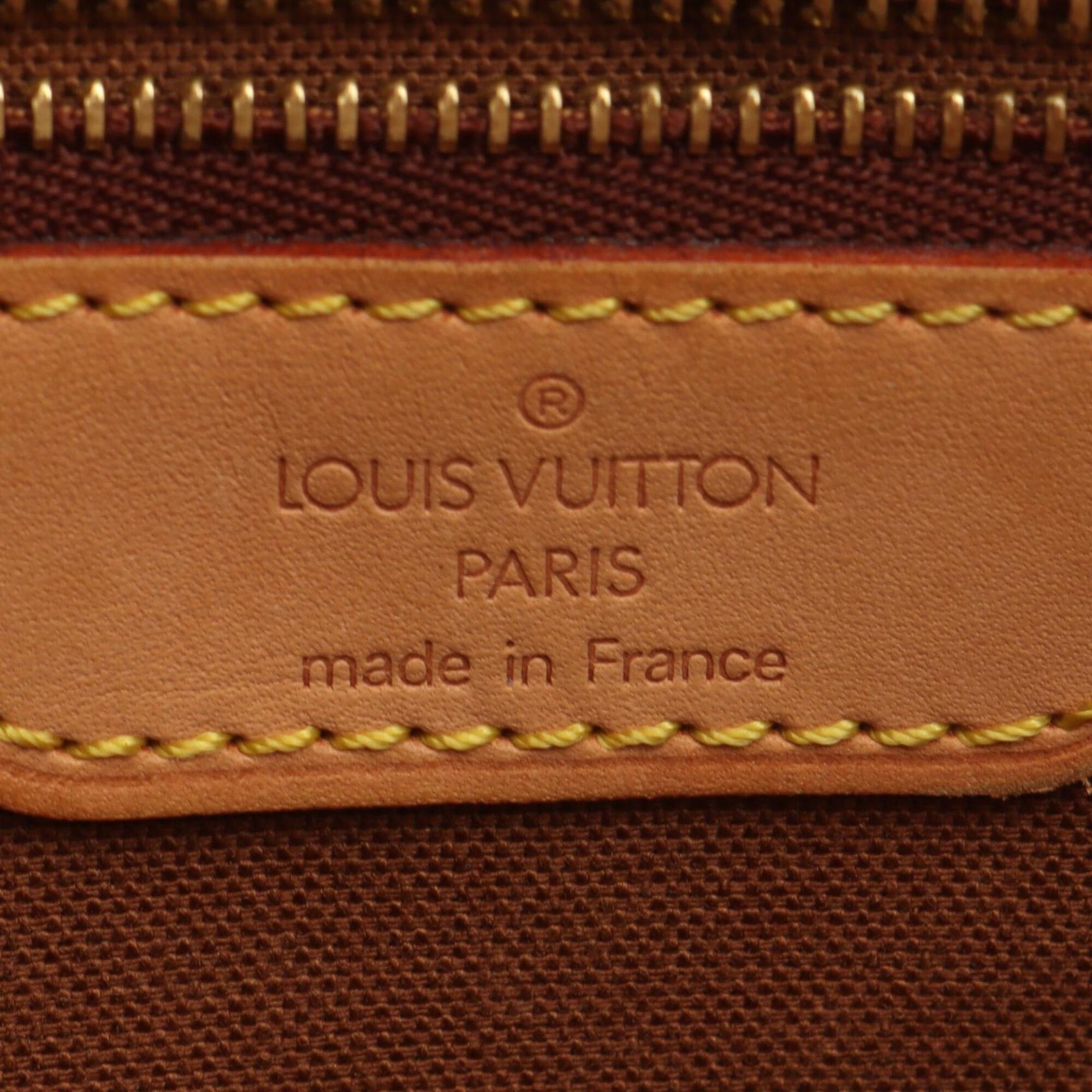 Louis Vuitton Brown Monogram Coated Canvas Leather Handbag Shoulder Bag (Pre-Owned)
