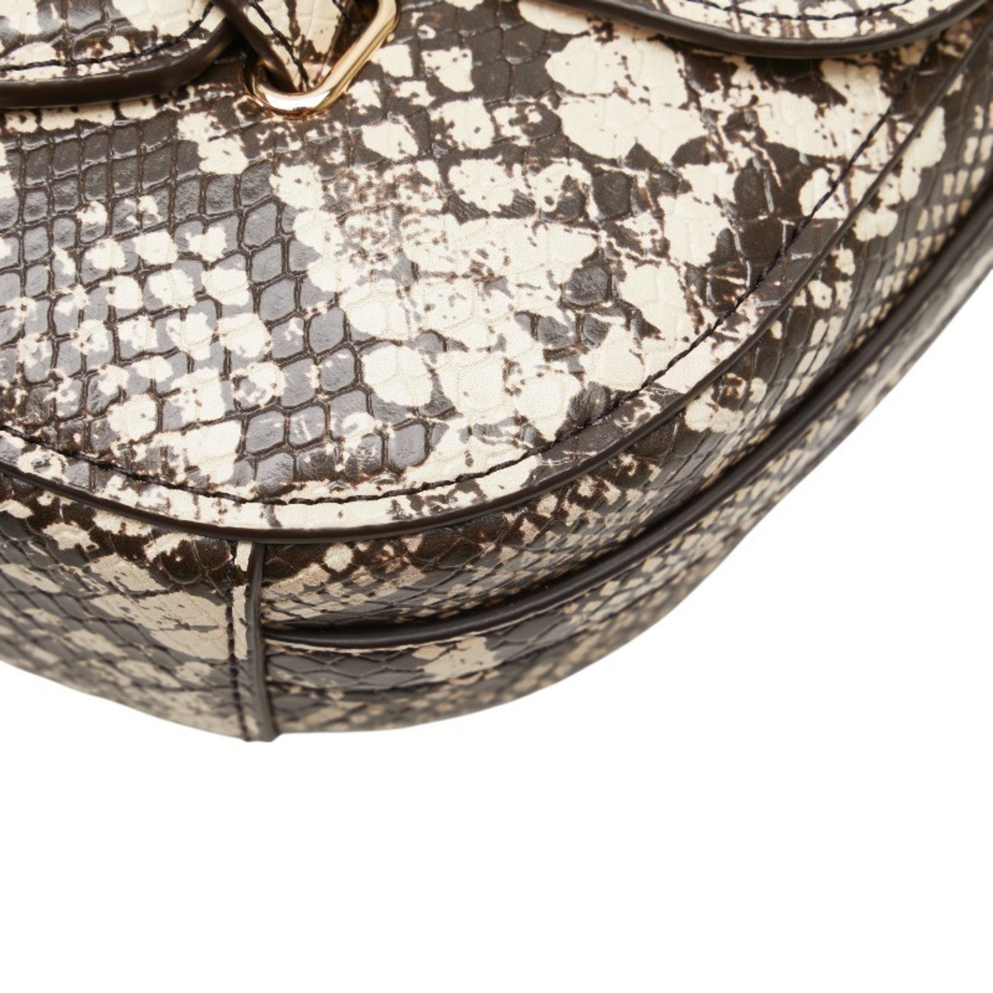 Michael Kors Beige Brown Leather Shoulder Bag (Pre-Owned)