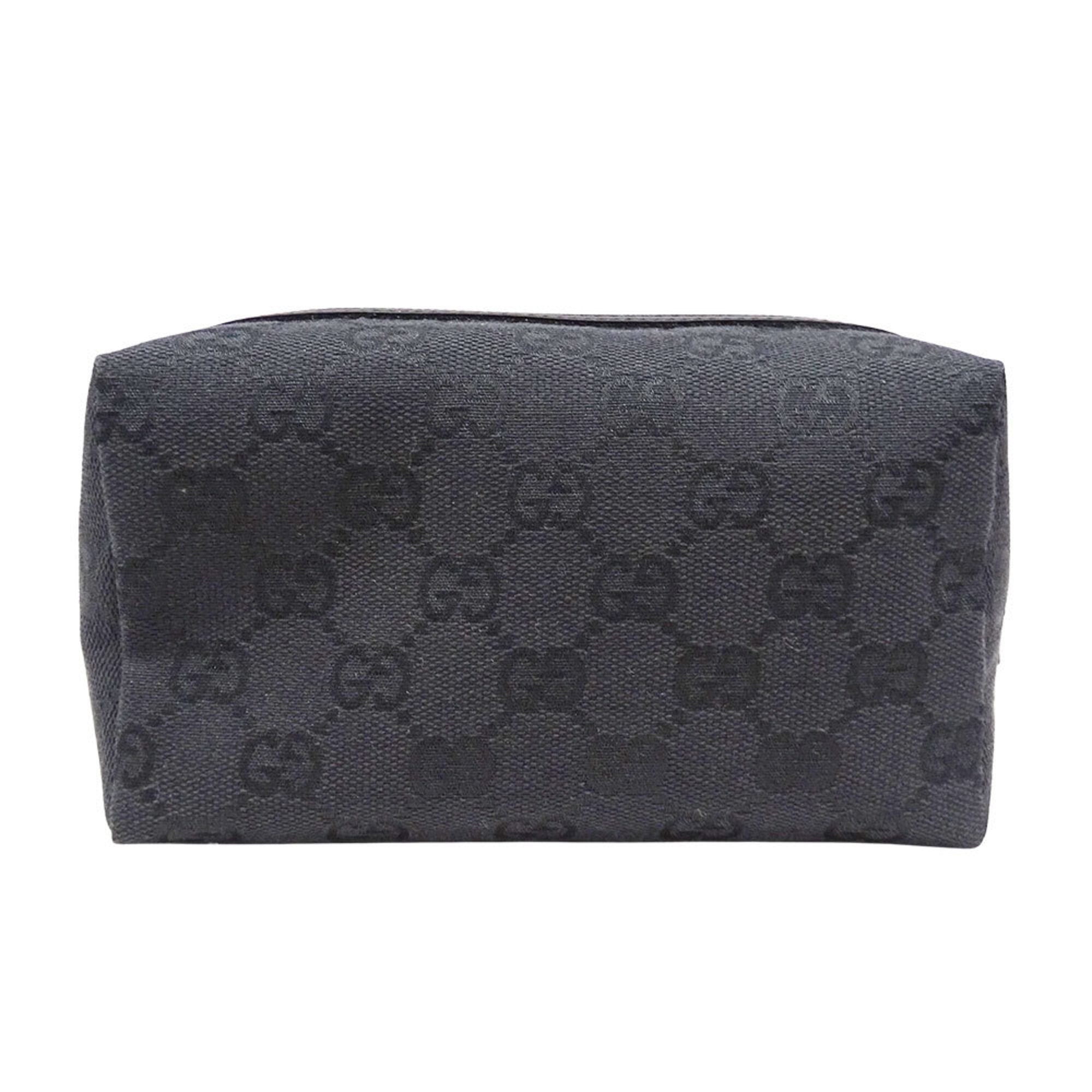 Gucci Black Gg Canvas Pouch (Pre-Owned)