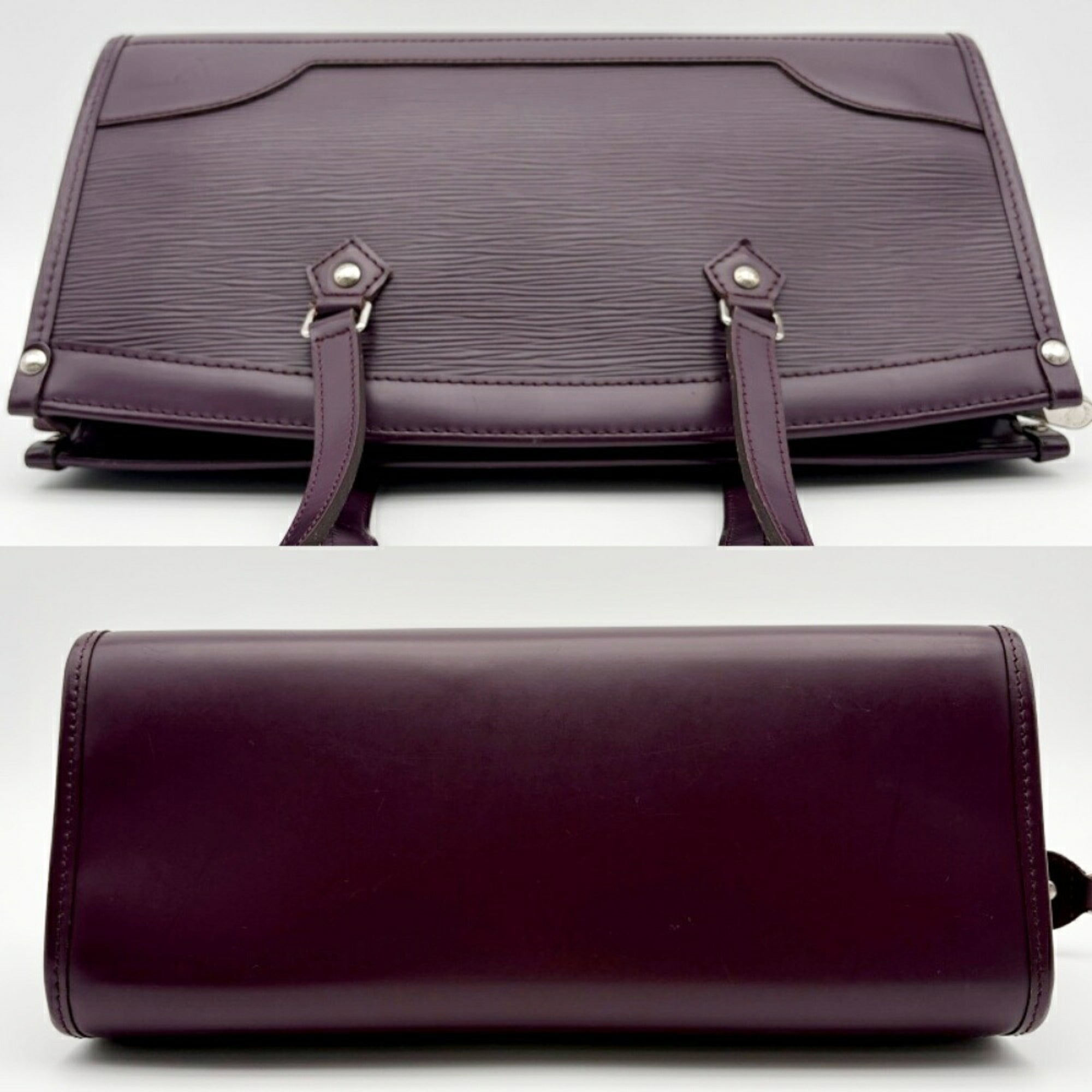 Louis Vuitton Cassis Purple Leather Shoulder Bag (Pre-Owned)