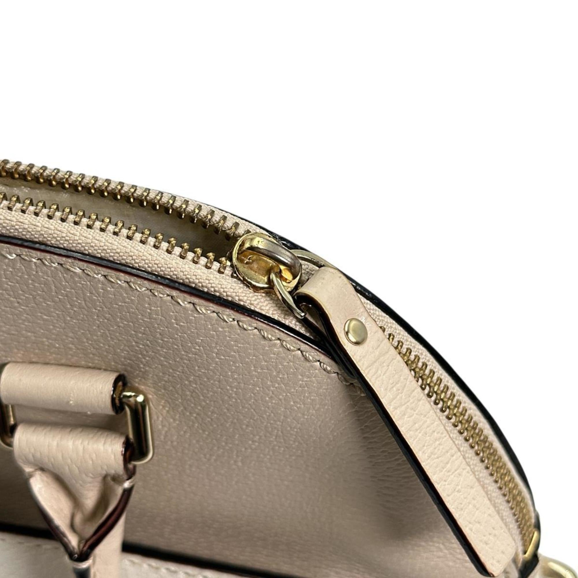 Kate Spade Beige Leather Polyester Handbag (Pre-Owned)