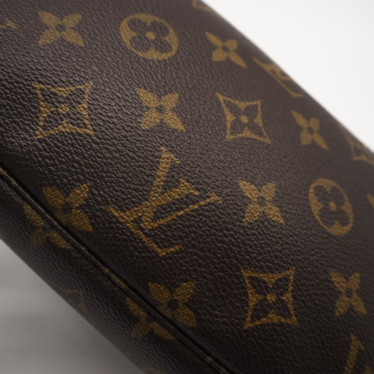 Louis Vuitton Monogram Beige Brown Coated Canvas Leather Handbag (Pre-Owned)