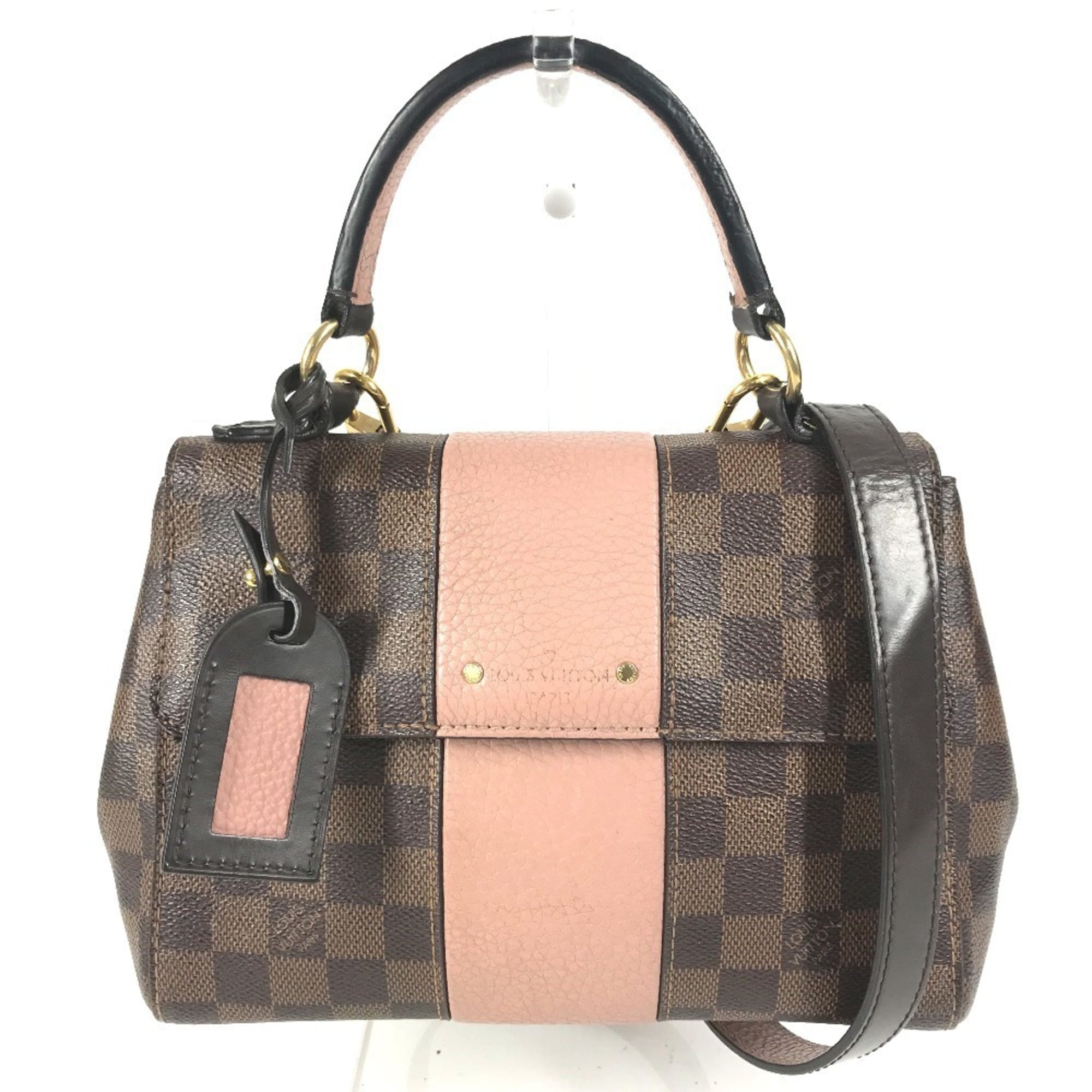 Louis Vuitton Damier Brown Pink Damier Canvas Handbag Shoulder Bag (Pre-Owned)