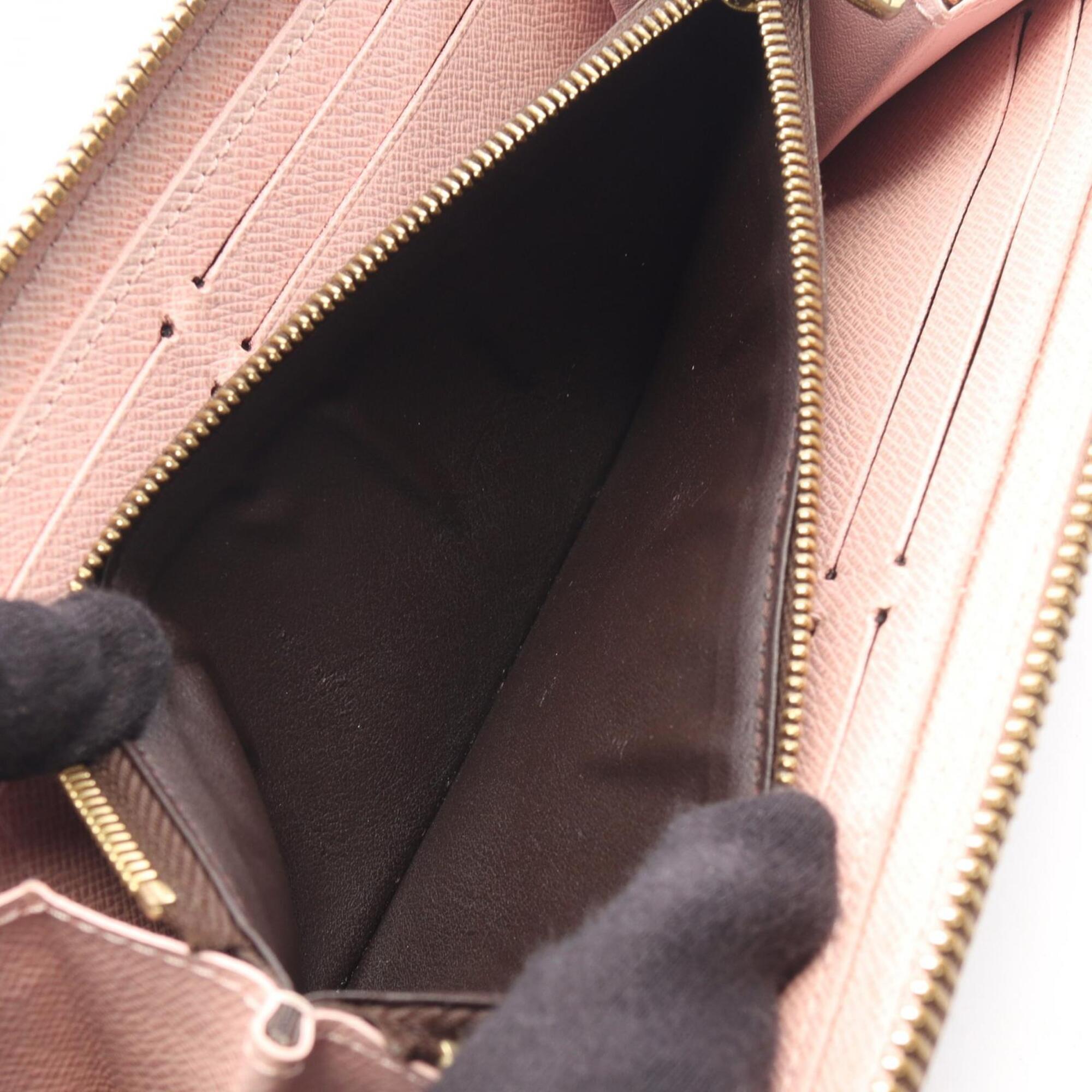 Louis Vuitton Brown Pink Pvc Leather Long Wallet (Bi-Fold) (Pre-Owned)