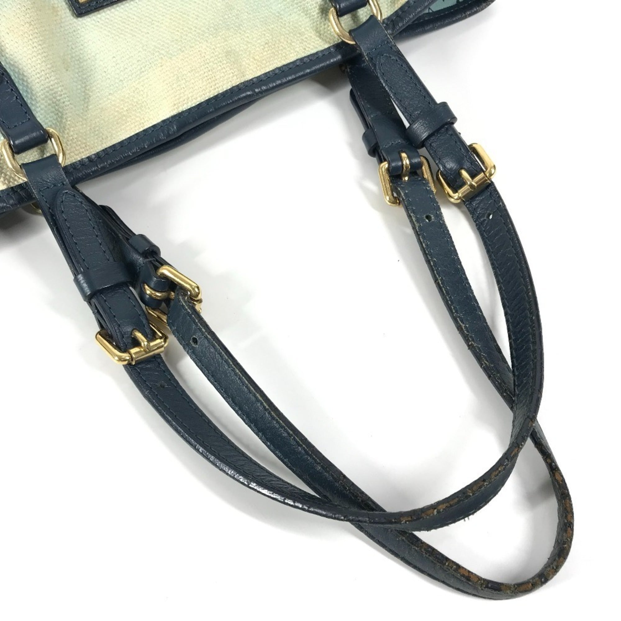 Louis Vuitton Blue Canvas Shoulder Bag Tote Bag (Pre-Owned)
