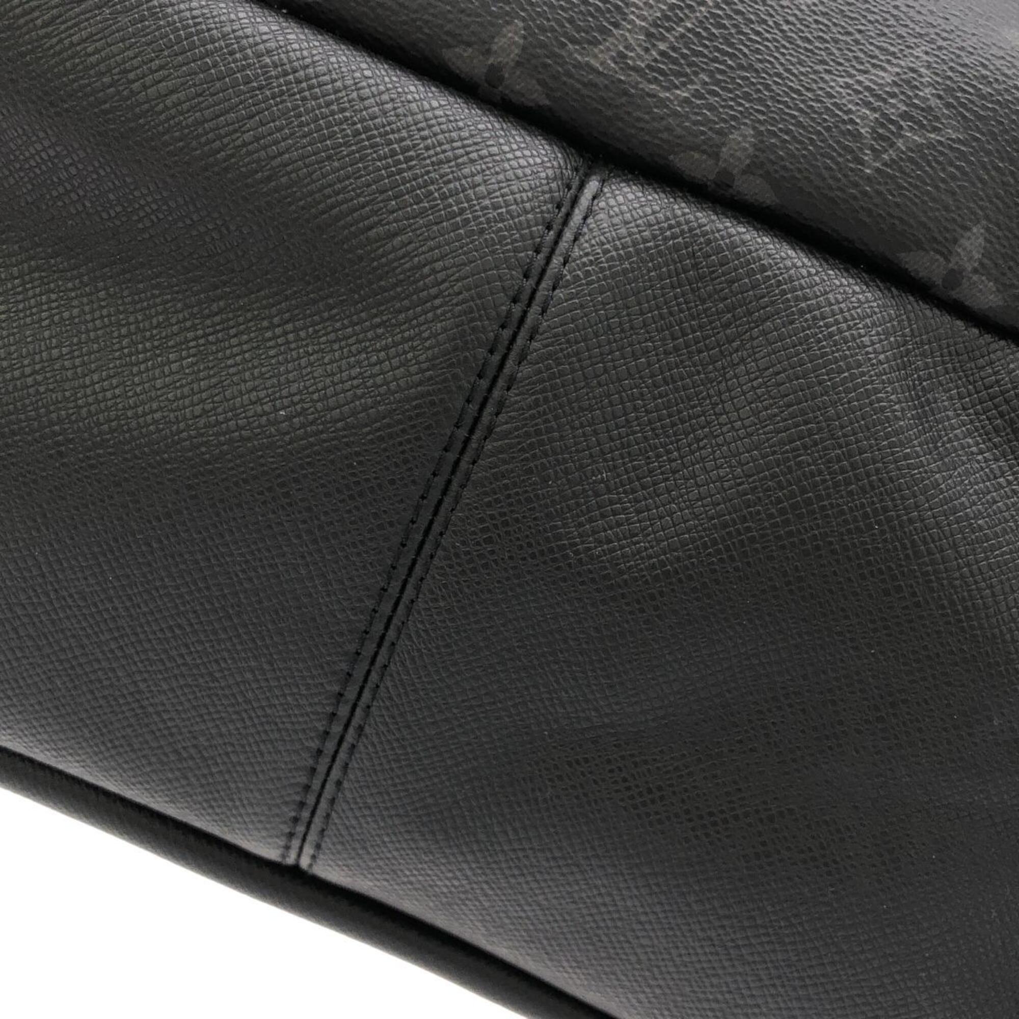 Louis Vuitton Black Coated Canvas Leather Backpack (Pre-Owned)