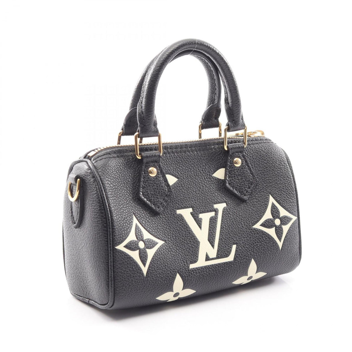 Louis Vuitton Beige Bicolor Black Monogram Empreinte Leather Handbag (Pre-Owned)