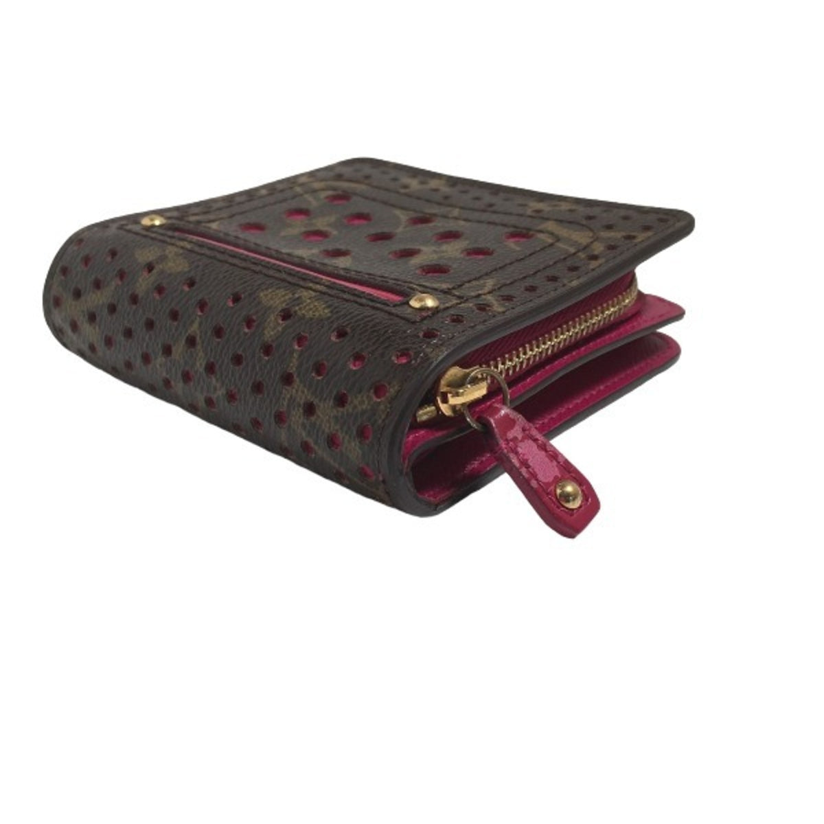 Louis Vuitton Fuchsia Monogram Perforated Wallet (Bi-Fold) (Pre-Owned)