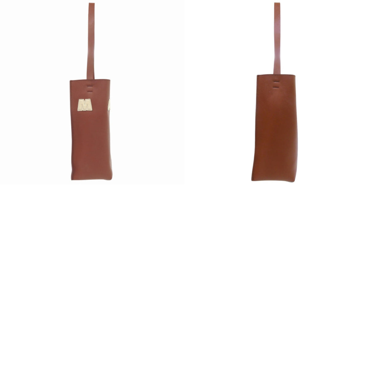Marni Brown Ivory Leather Shoulder Bag (Pre-Owned)