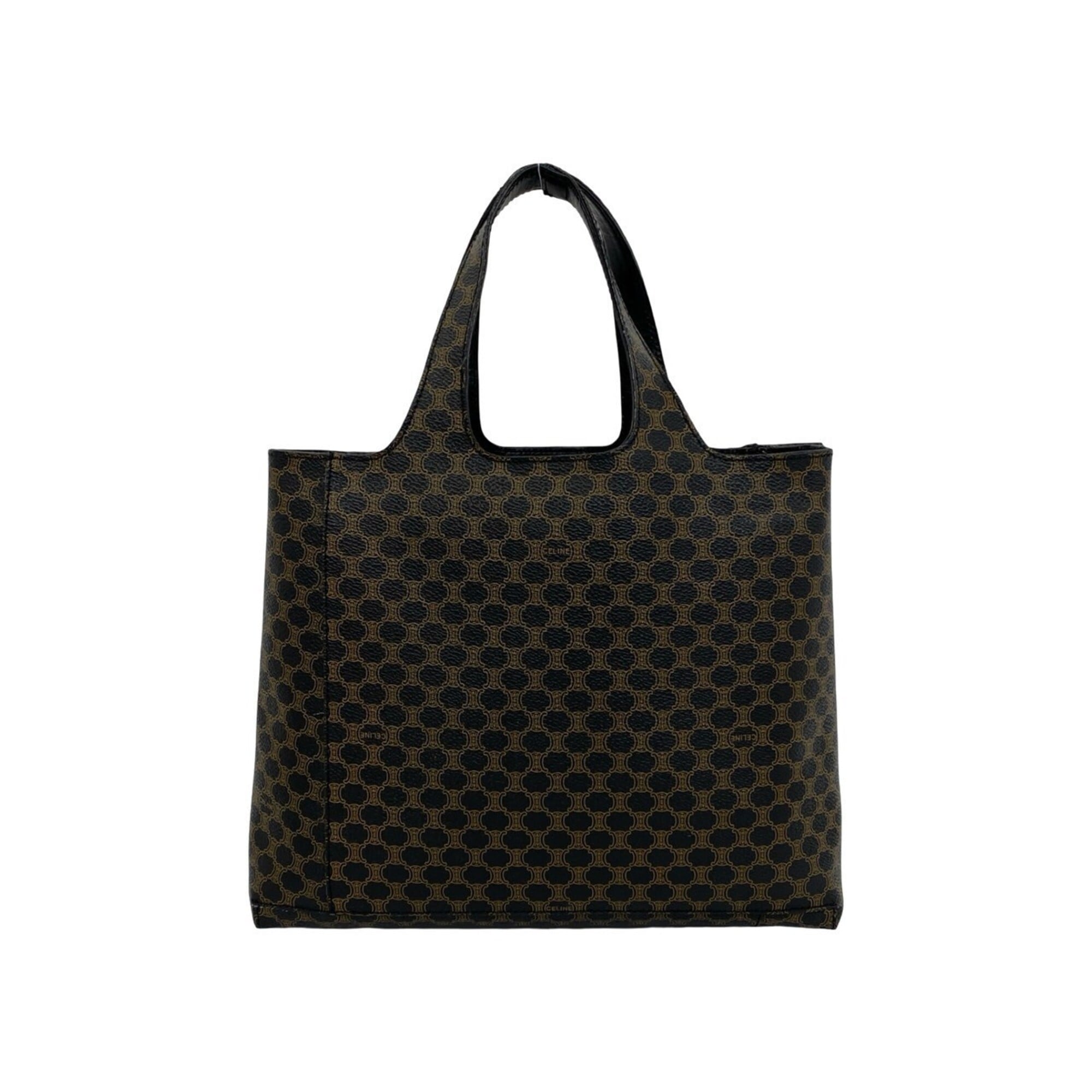 Celine Black Brown Pvc Leather Handbag Tote Bag (Pre-Owned)