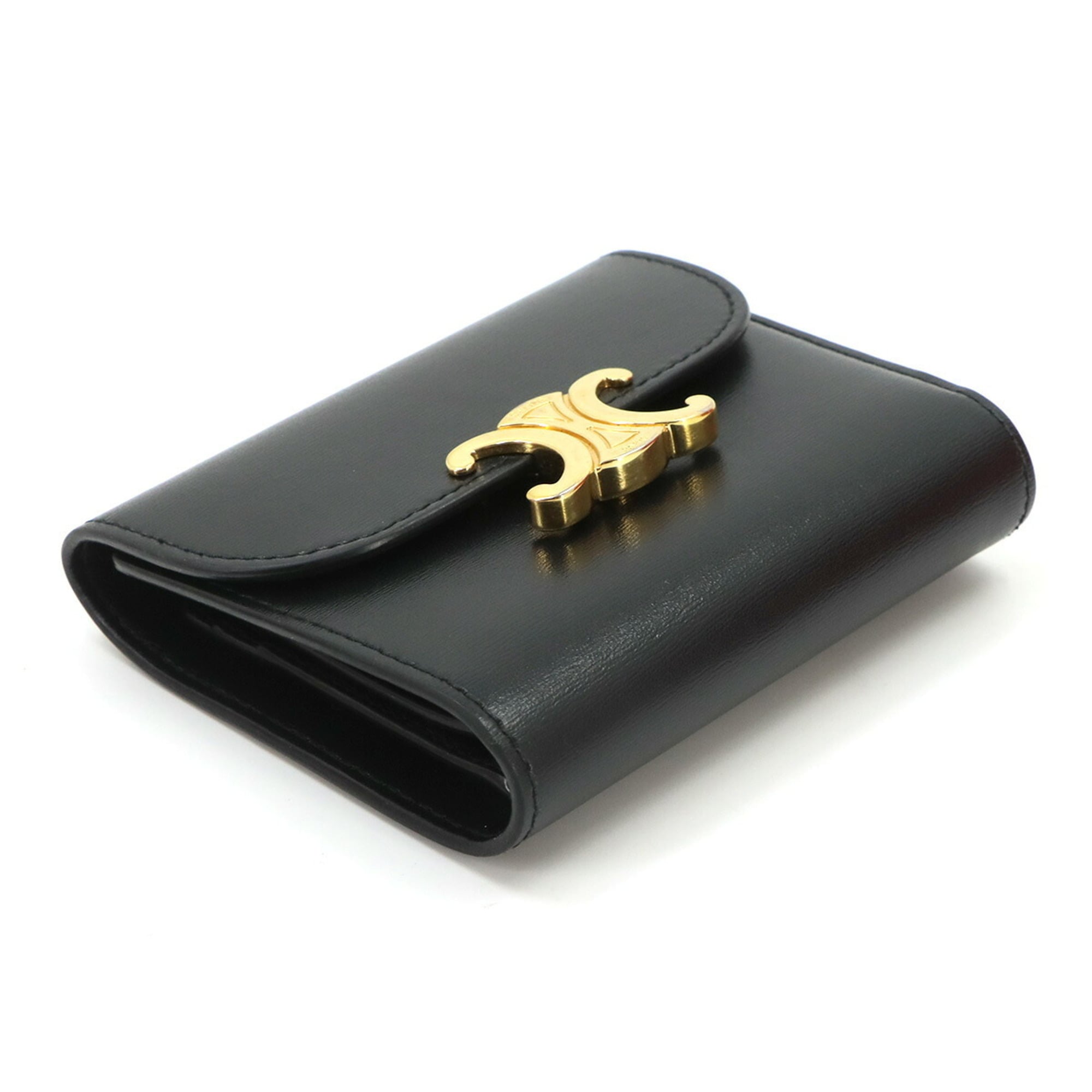 Celine Black Leather Wallet (Tri-Fold) (Pre-Owned)