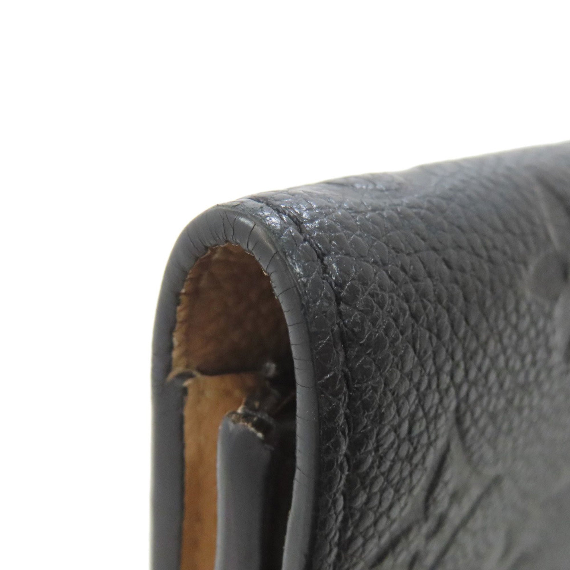 Louis Vuitton Beige Black Monogram Empreinte Long Wallet (Bi-Fold) (Pre-Owned)