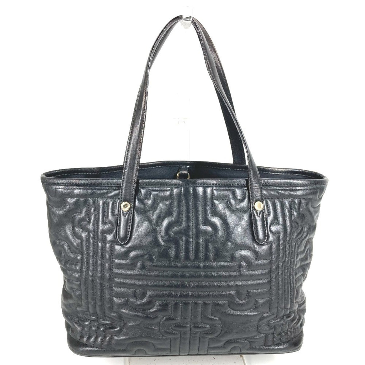 Bvlgari Black Leather Handbag Shoulder Bag (Pre-Owned)