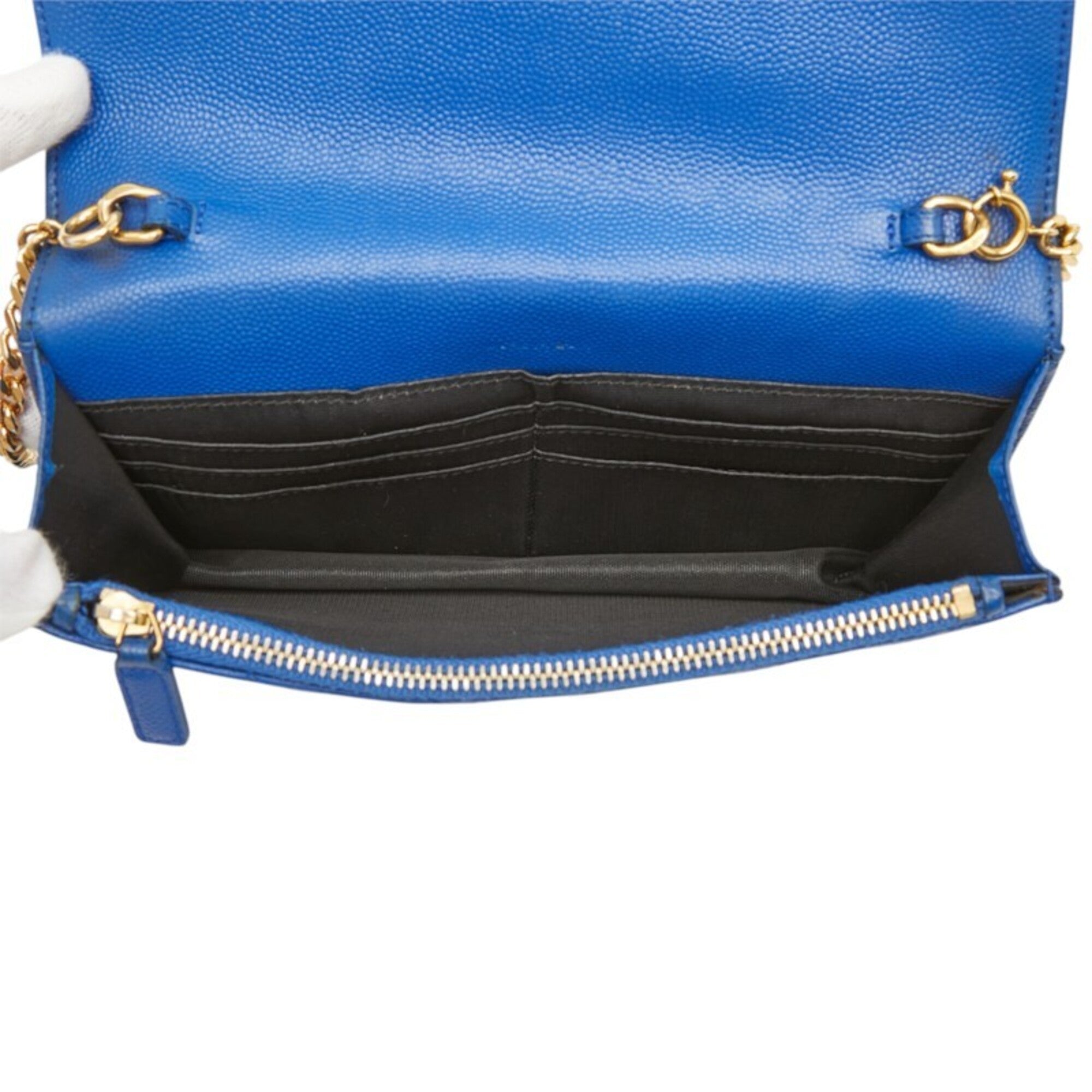 Saint Laurent Blue Leather Shoulder Bag (Pre-Owned)