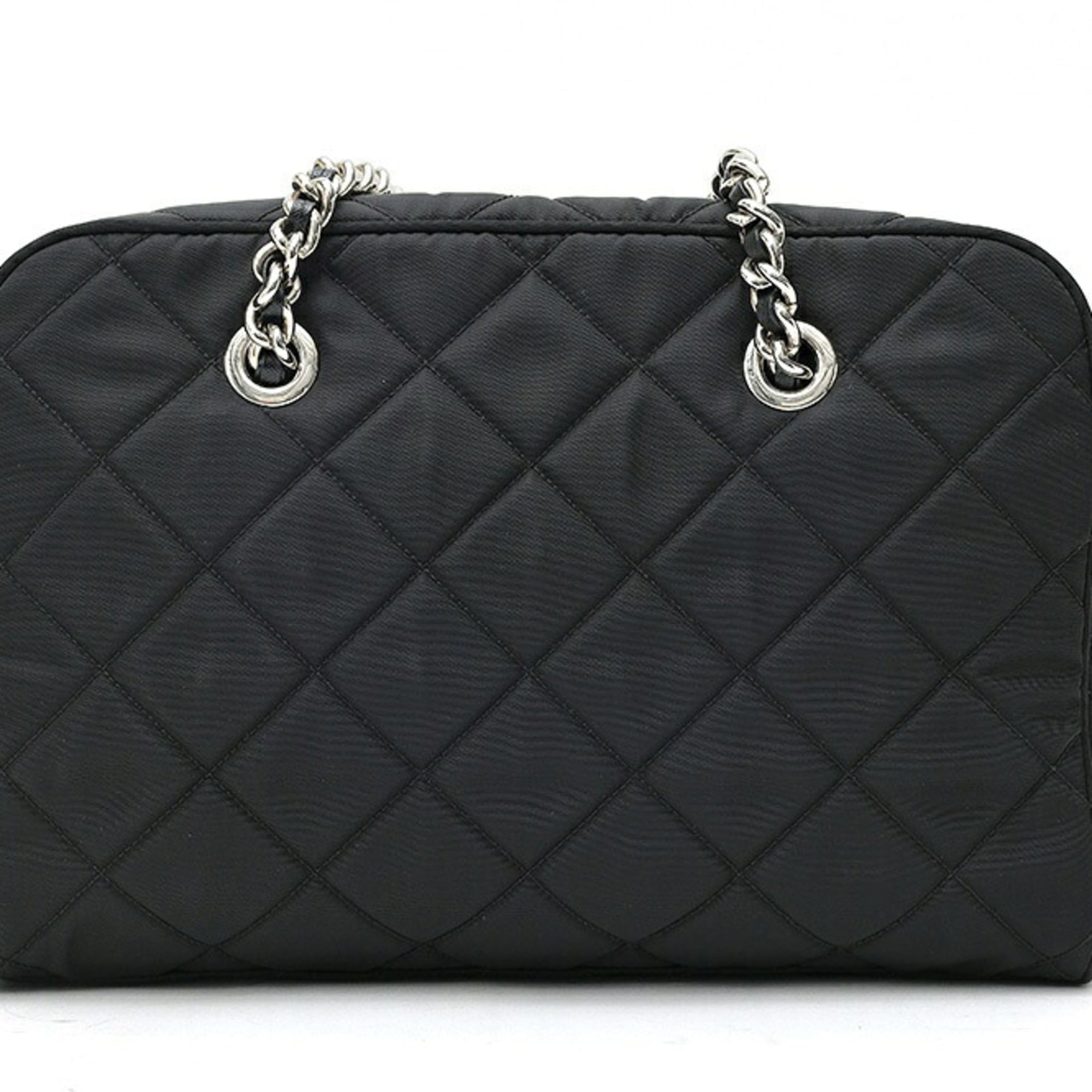 Prada Black Nero Fabric Boston Bag Shoulder Bag (Pre-Owned)