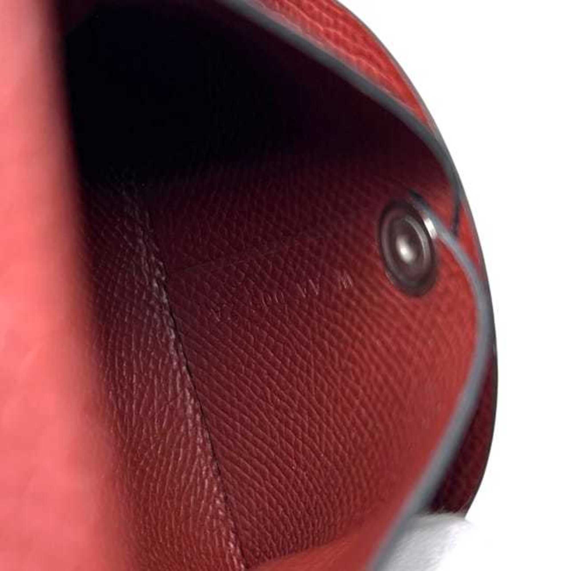 Hermes Bordeaux Epsom Leather Coin Purse/Coin Case (Pre-Owned)