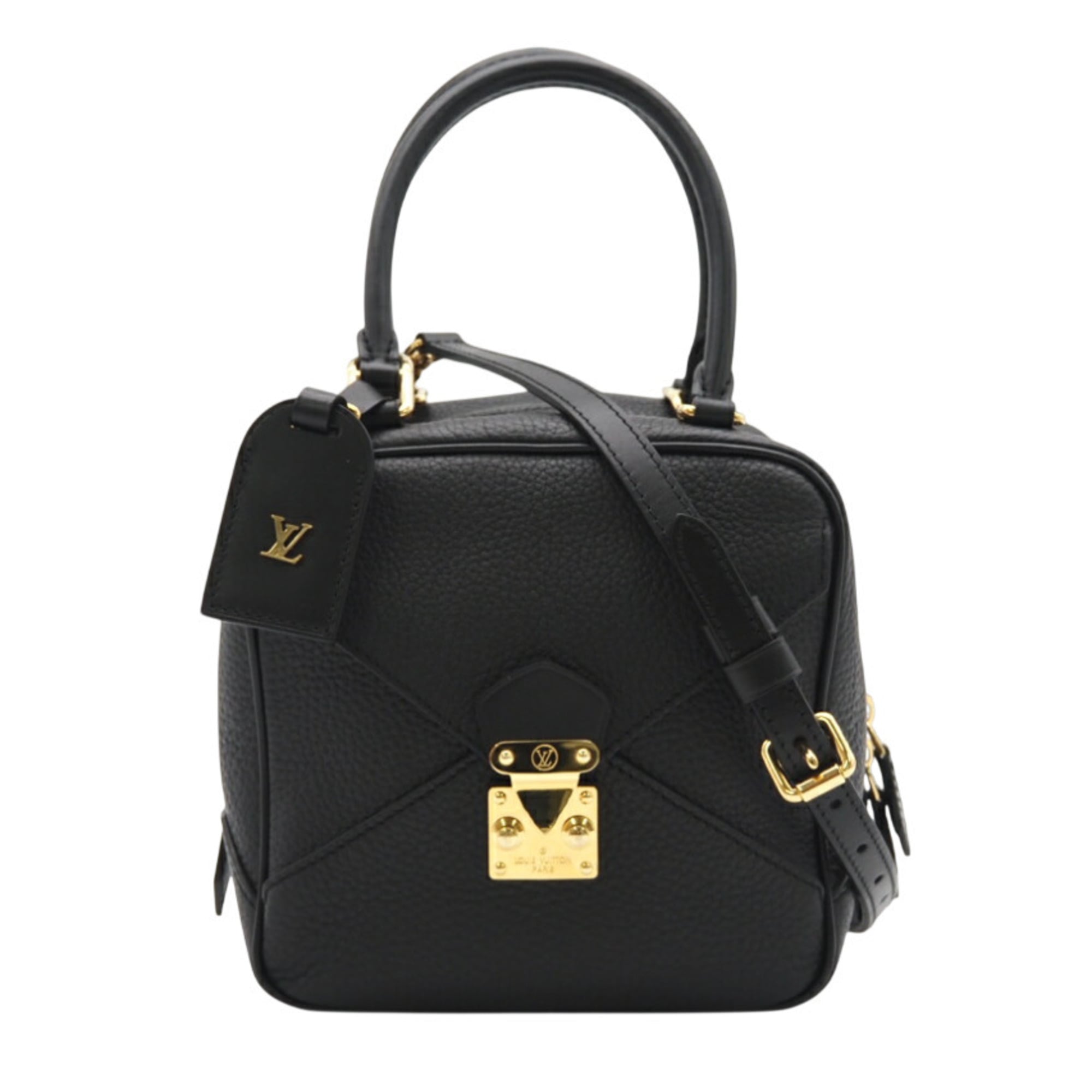 Louis Vuitton Black Leather Handbag (Pre-Owned)