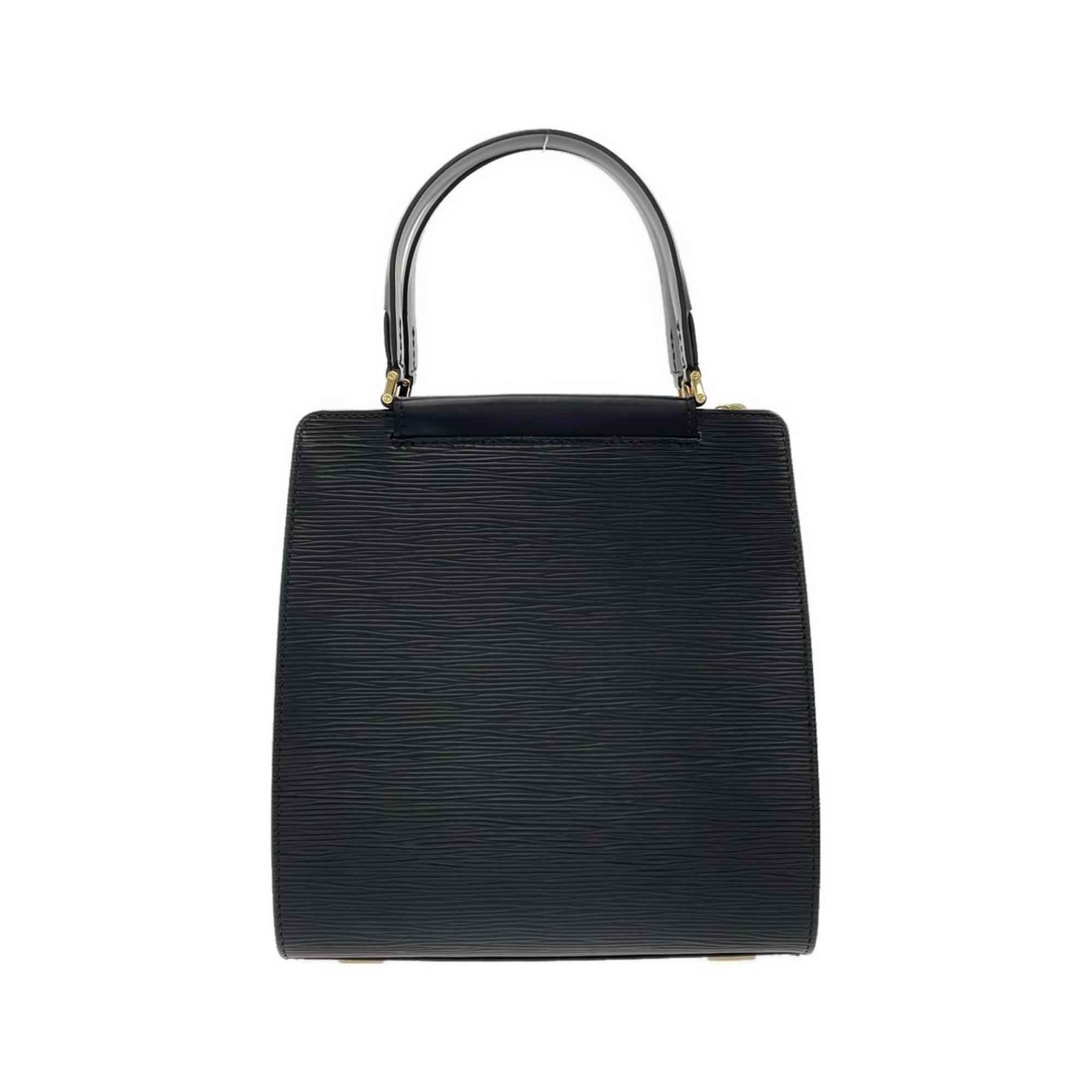 Louis Vuitton Black Leather Handbag (Pre-Owned)