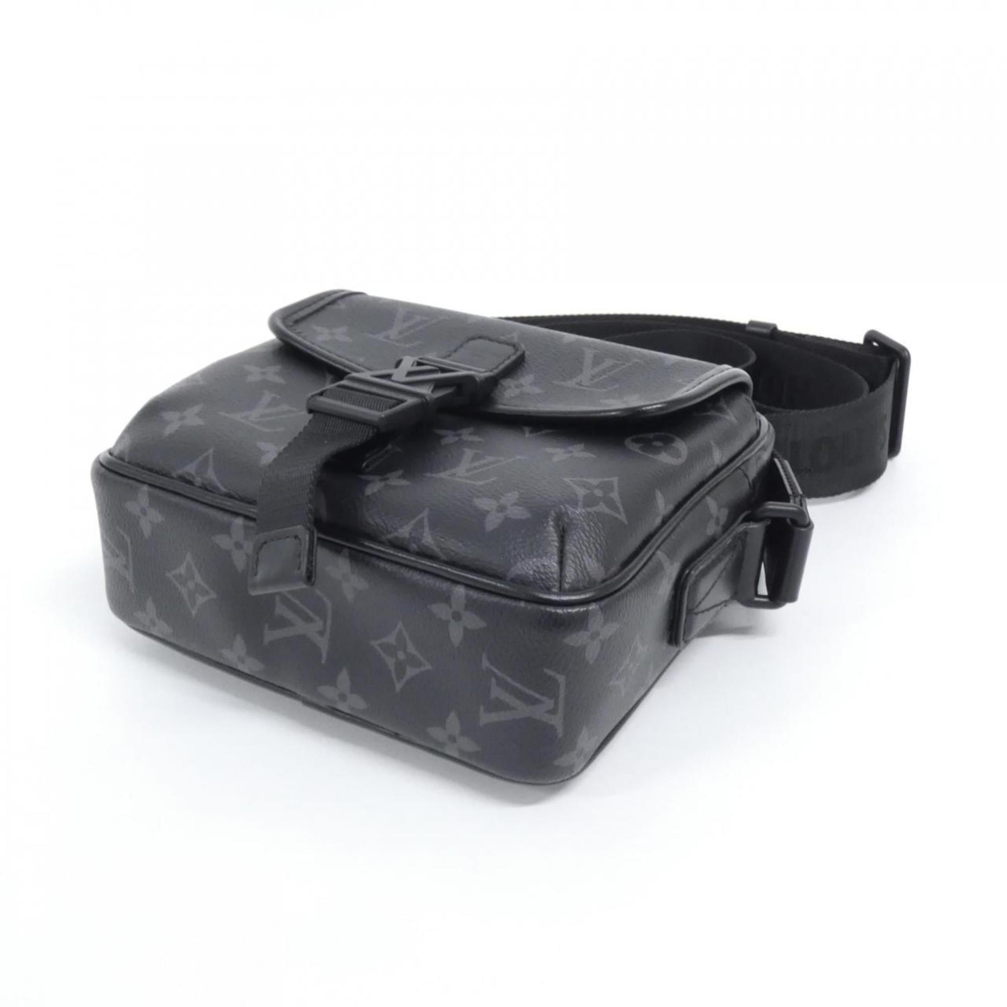 Louis Vuitton Black Coated Canvas Shoulder Bag (Pre-Owned)