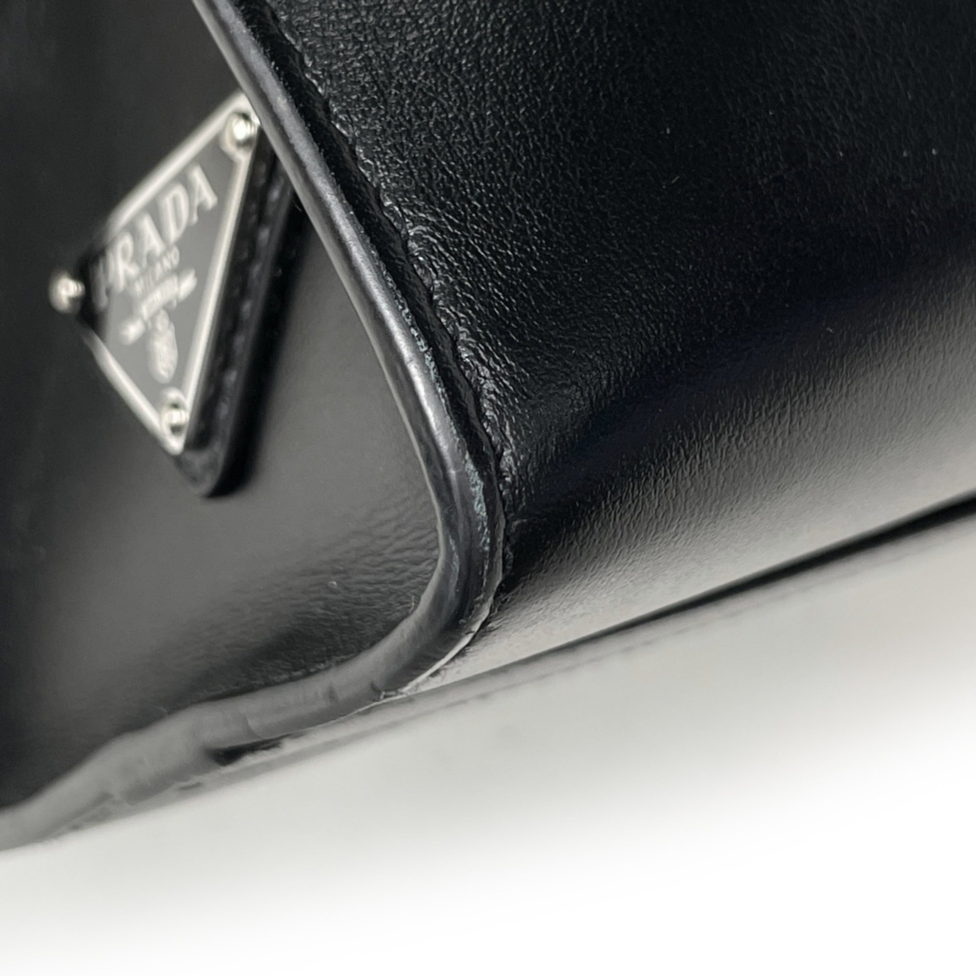 Prada Black Leather Tote Bag (Pre-Owned)