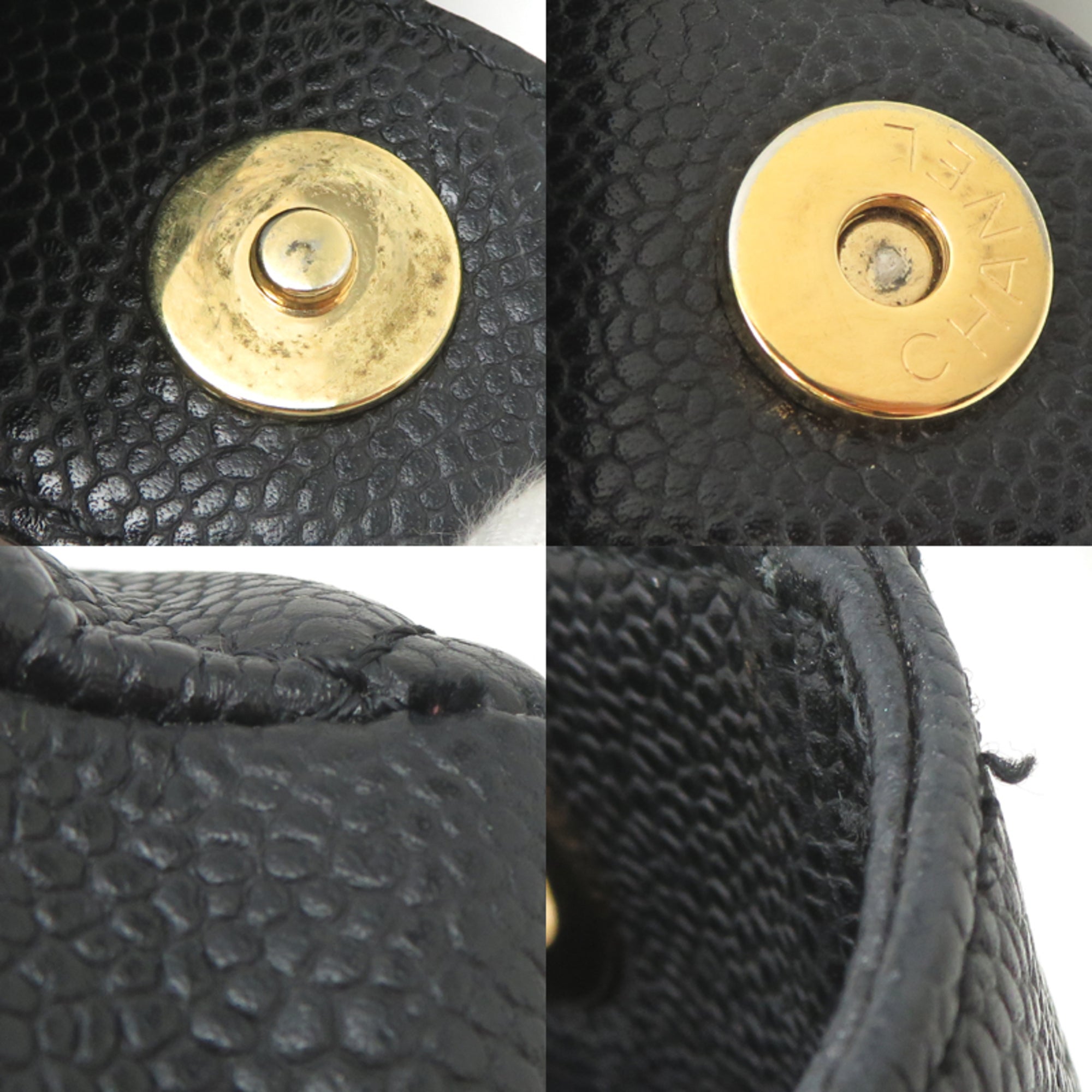 Chanel Black Grained Calfskin Tote Bag (Pre-Owned)