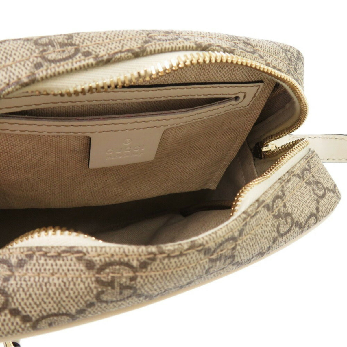 Gucci Brown Ivory Gg Supreme Pvc Shoulder Bag (Pre-Owned)