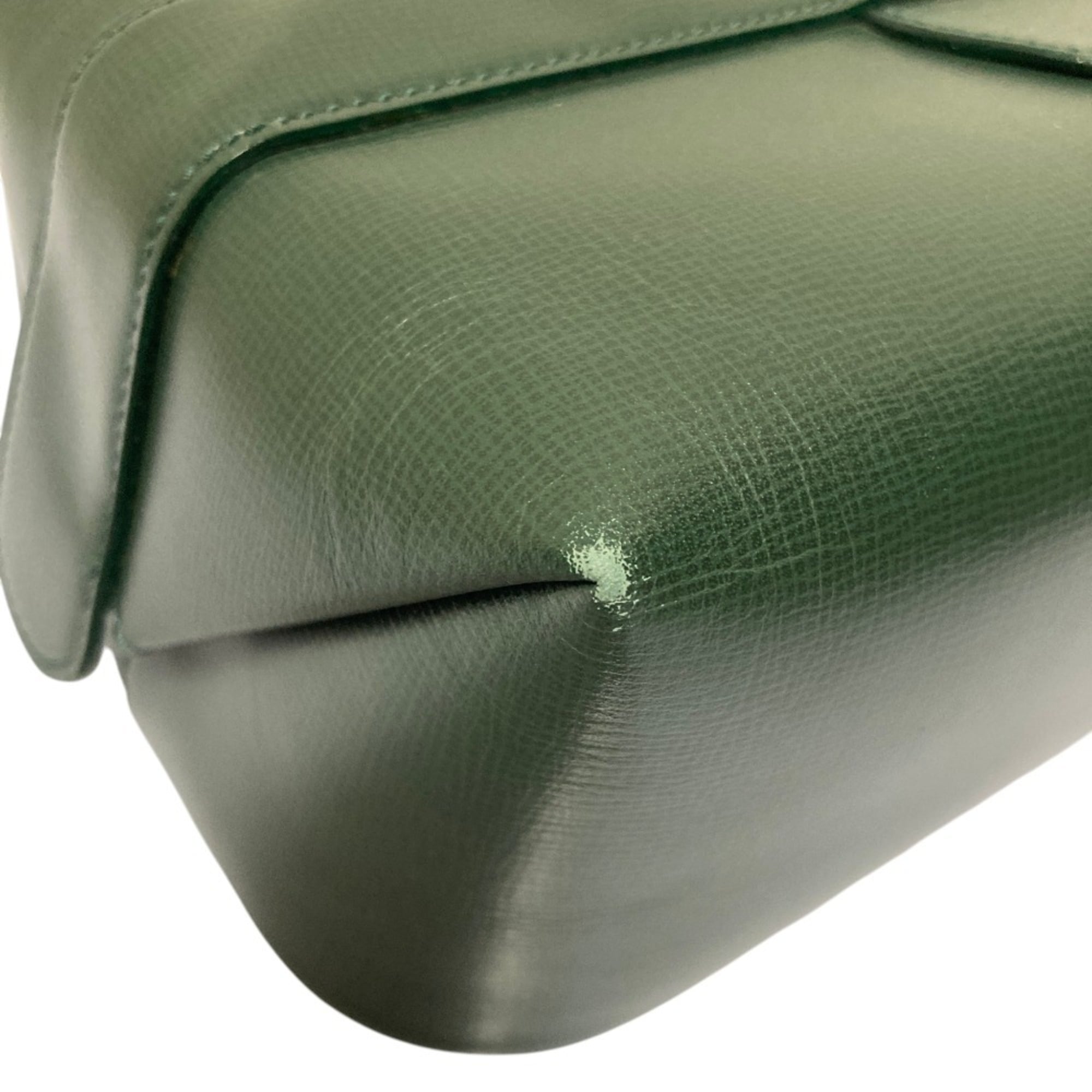 Valextra Green Leather Handbag (Pre-Owned)