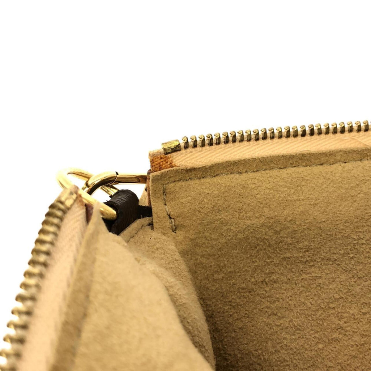 Louis Vuitton Marron Monogram Coated Canvas Pochette Pouch (Pre-Owned)