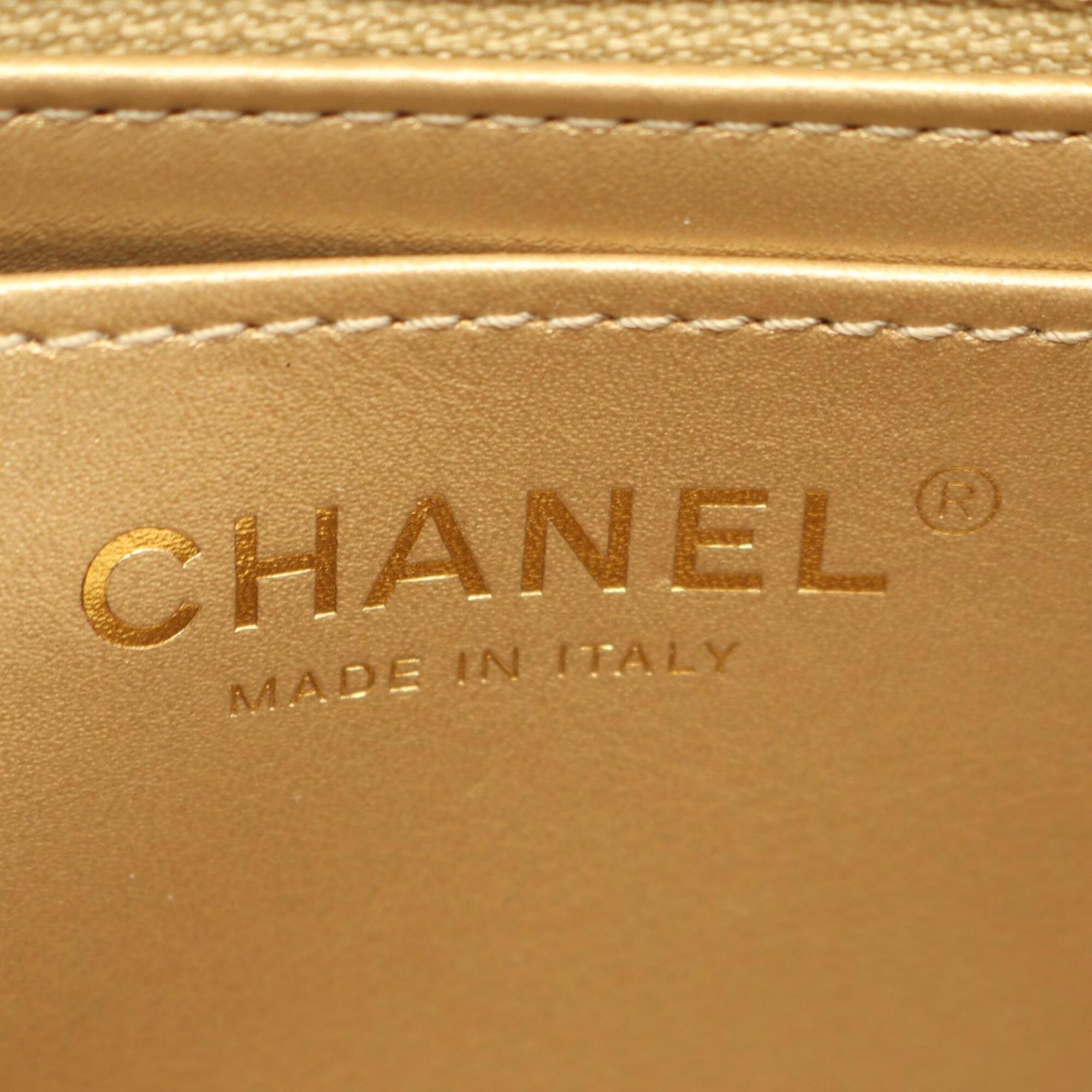 Chanel Blue Leather Handbag Shoulder Bag (Pre-Owned)