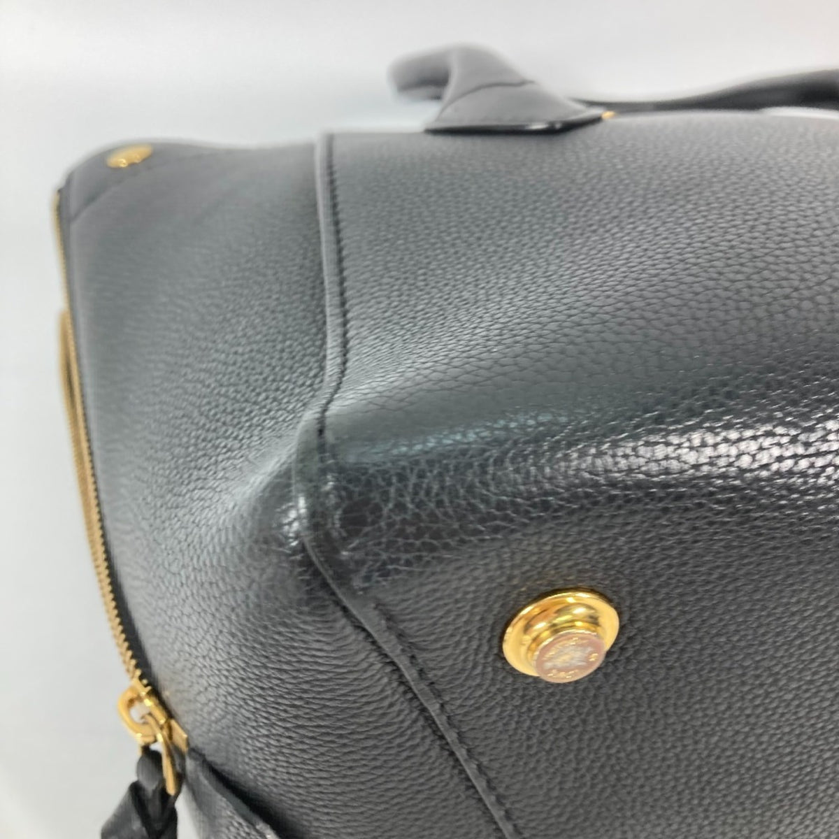 Louis Vuitton Black Noir Leather Handbag Shoulder Bag Tote Bag (Pre-Owned)