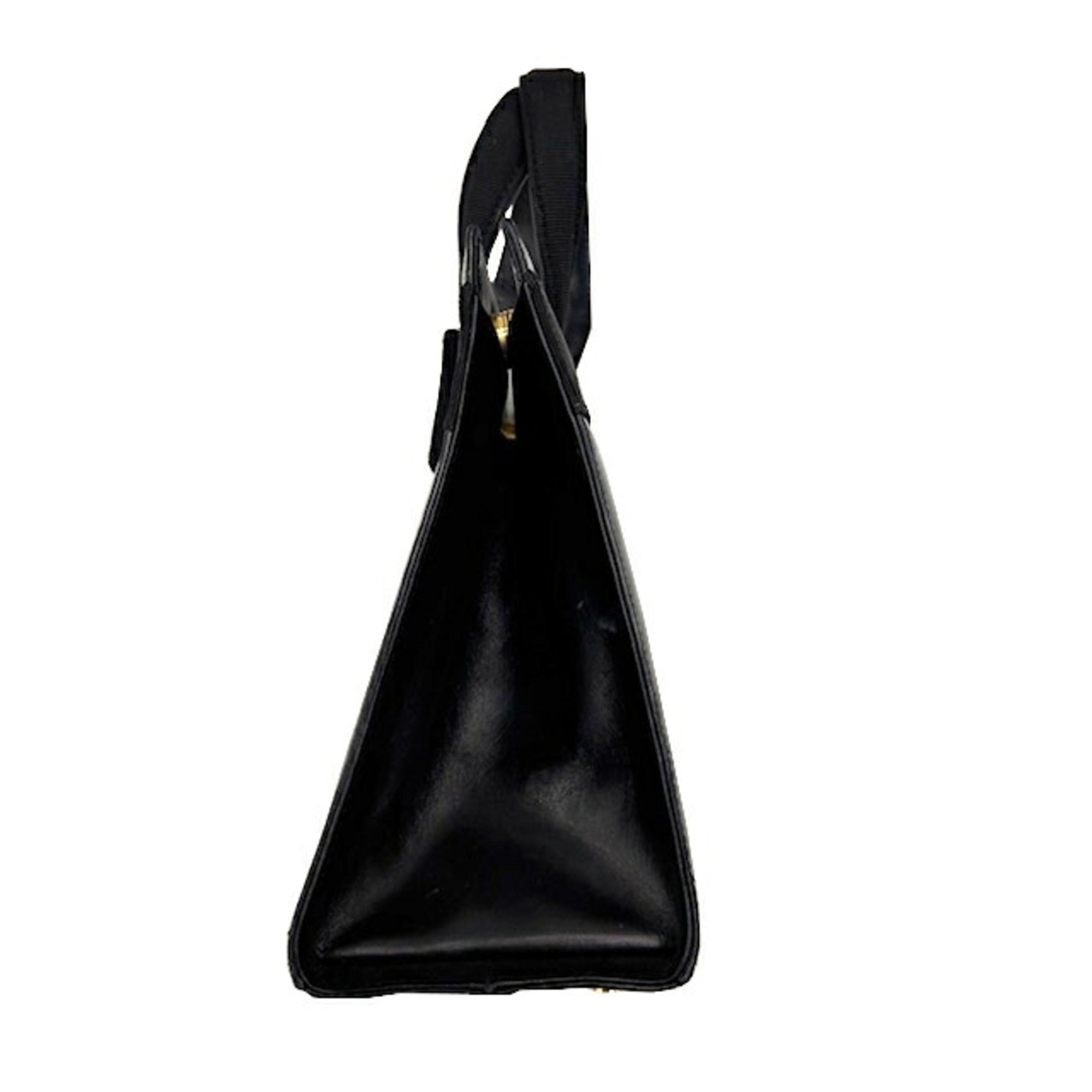 Salvatore Ferragamo Black Leather Handbag (Pre-Owned)