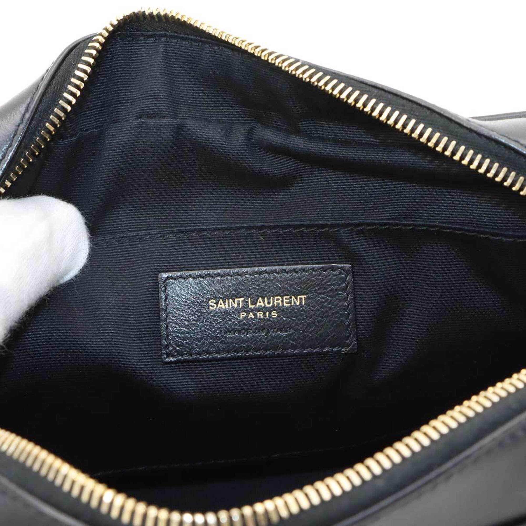 Saint Laurent Black Leather Handbag Shoulder Bag (Pre-Owned)